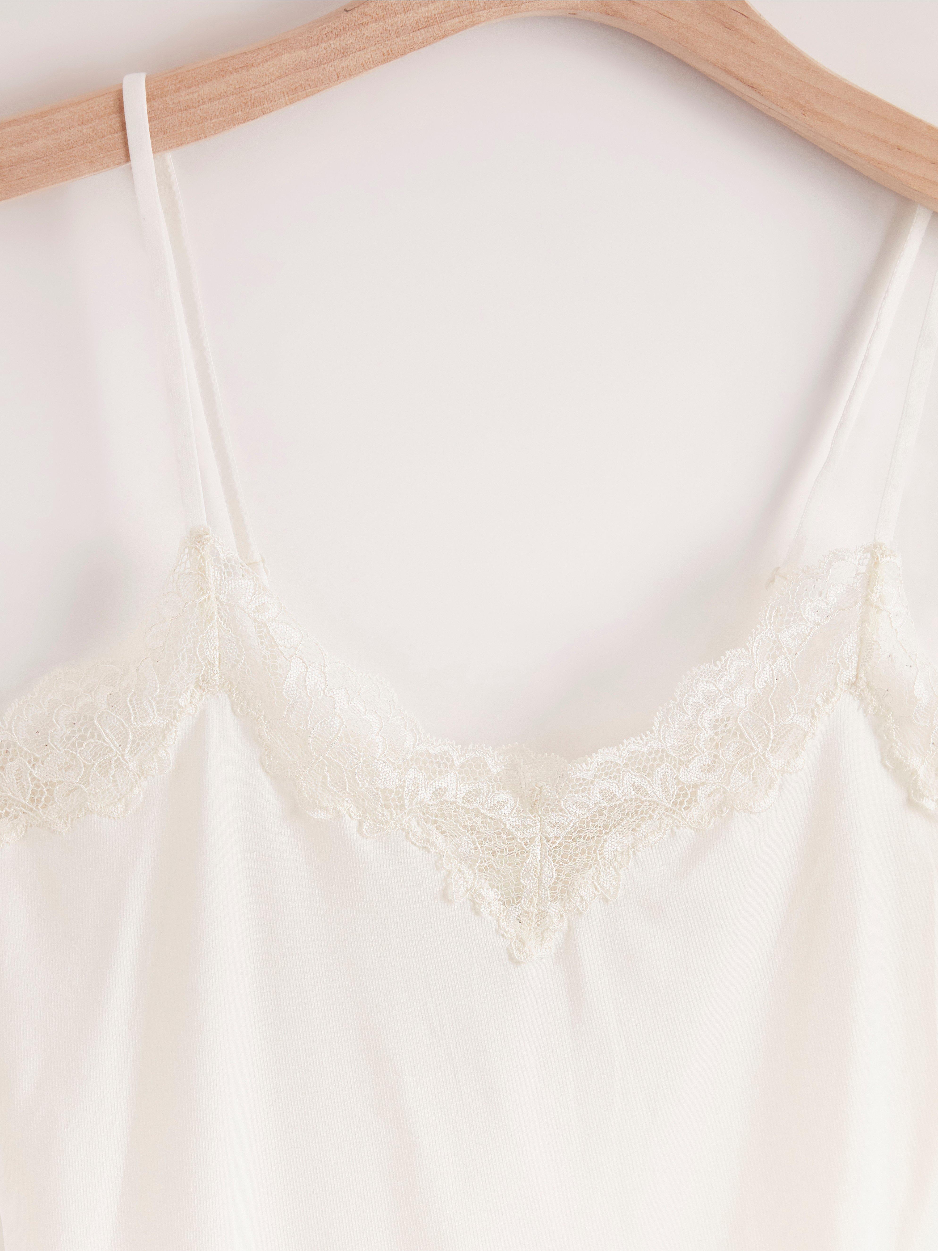 Camisole with Lace Off White