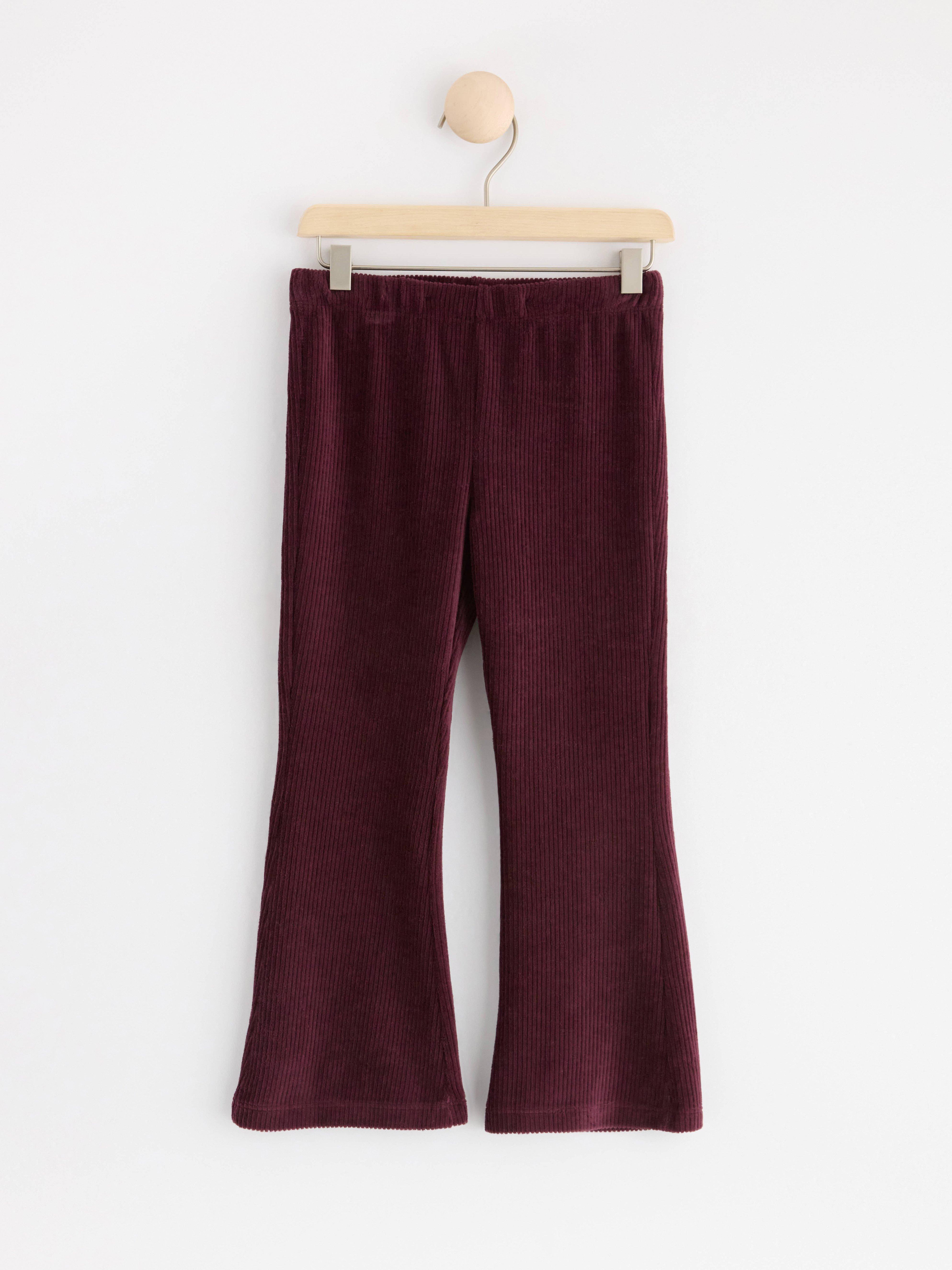 Trousers in corduroy Dark Lilac