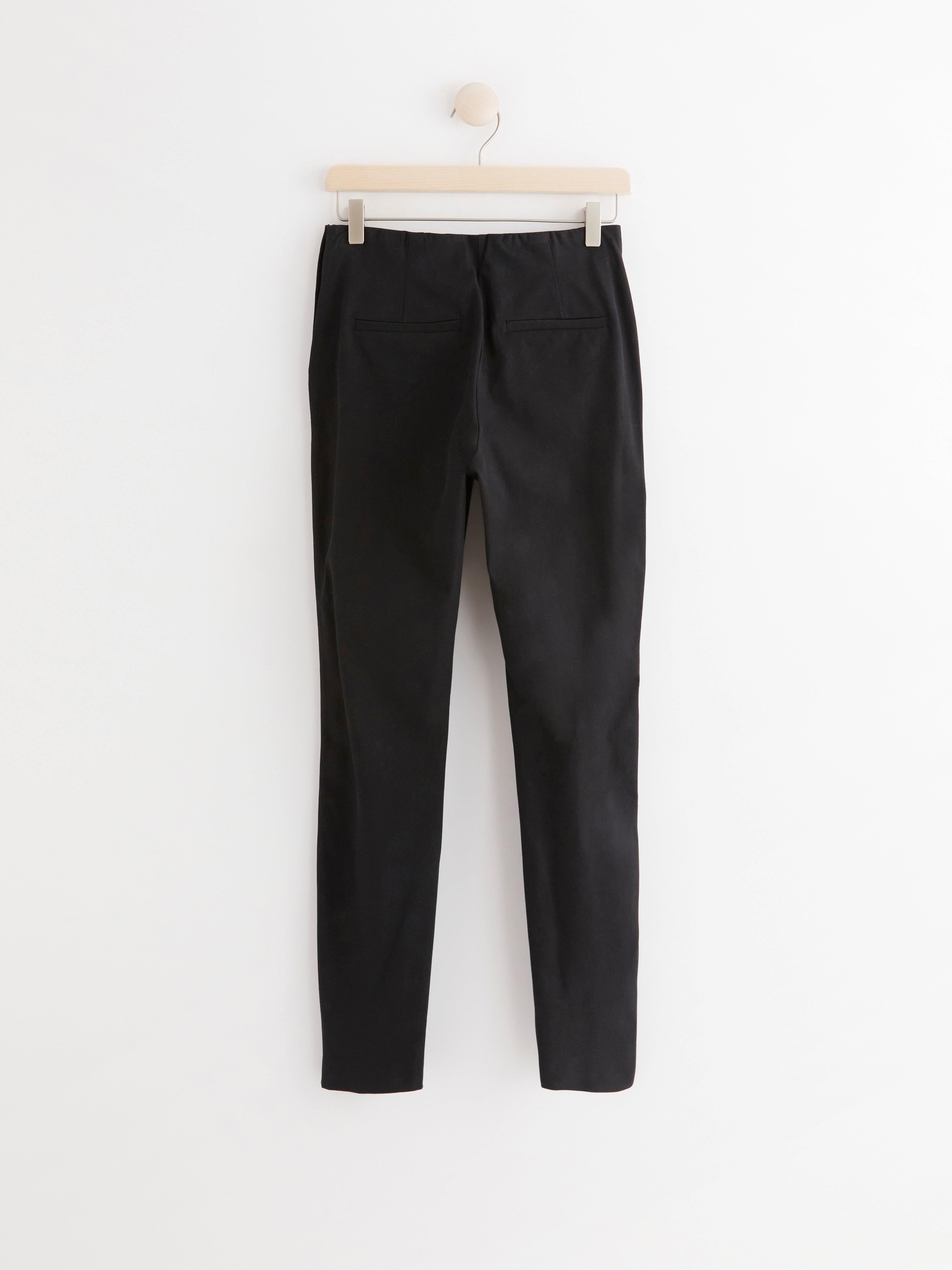 JONNA Slim high-waist trousers Black