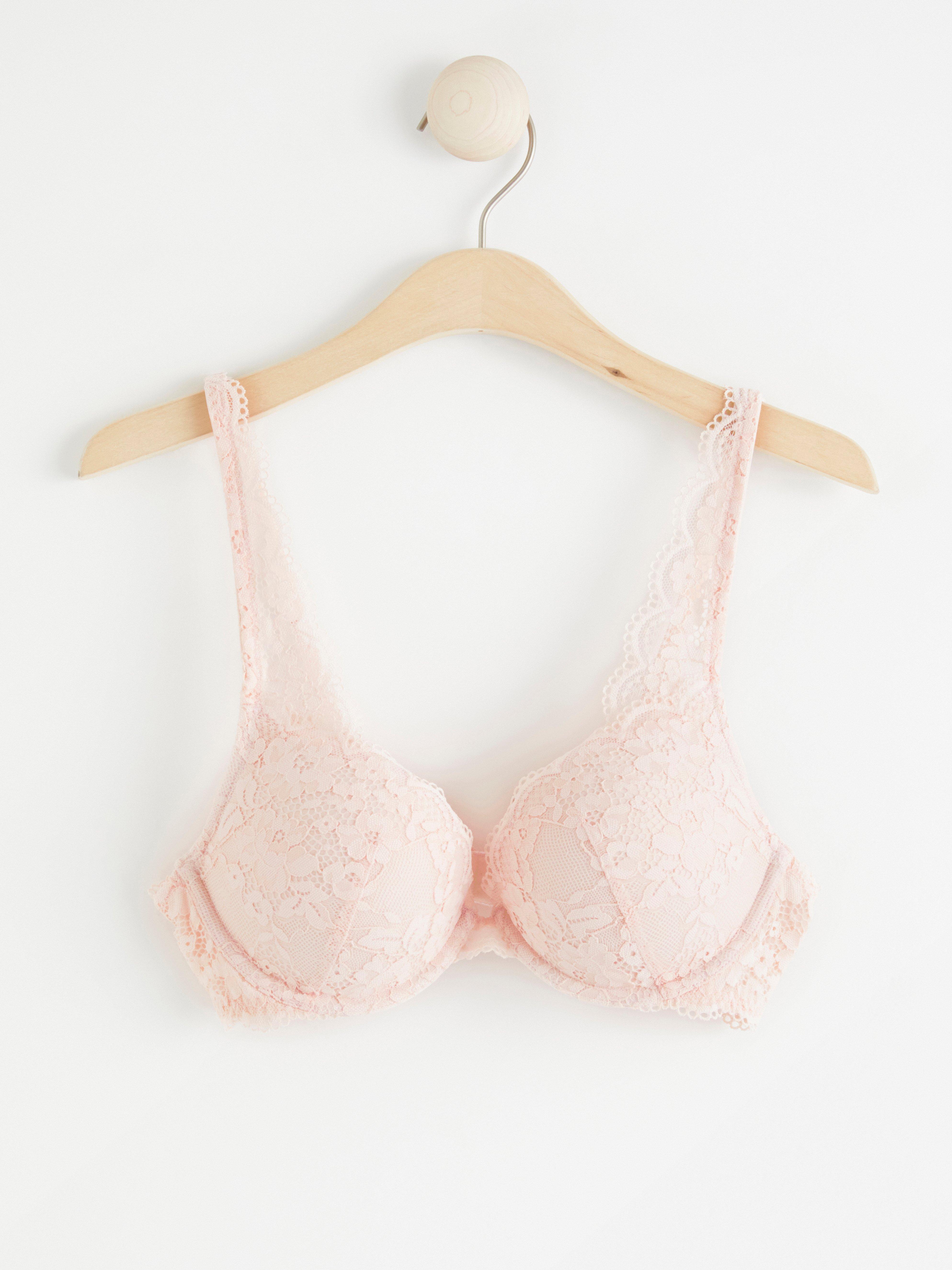 Malva push-up bra with lace Lt pink