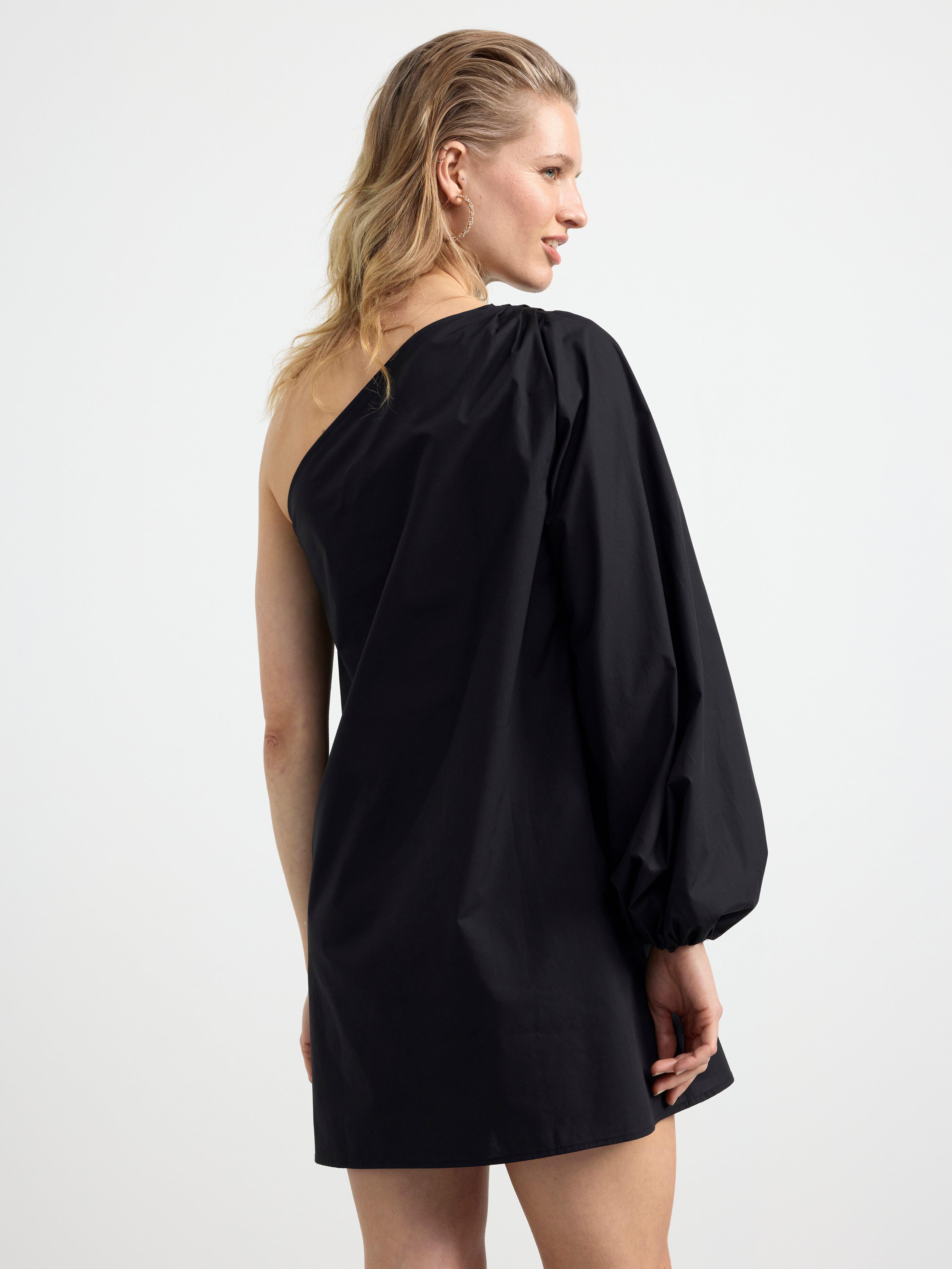 One-shoulder dress Black