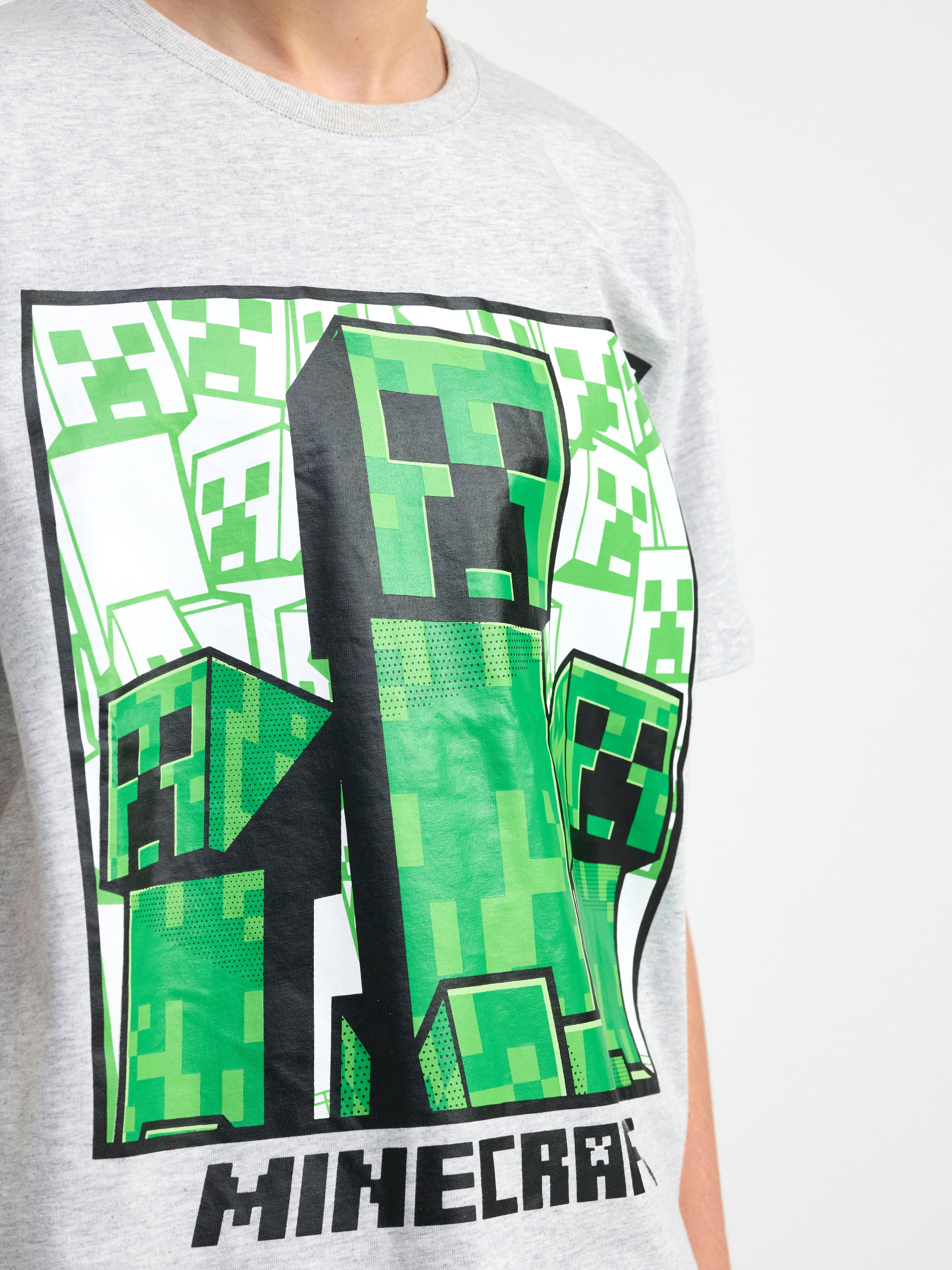 Set with Minecraft print Black