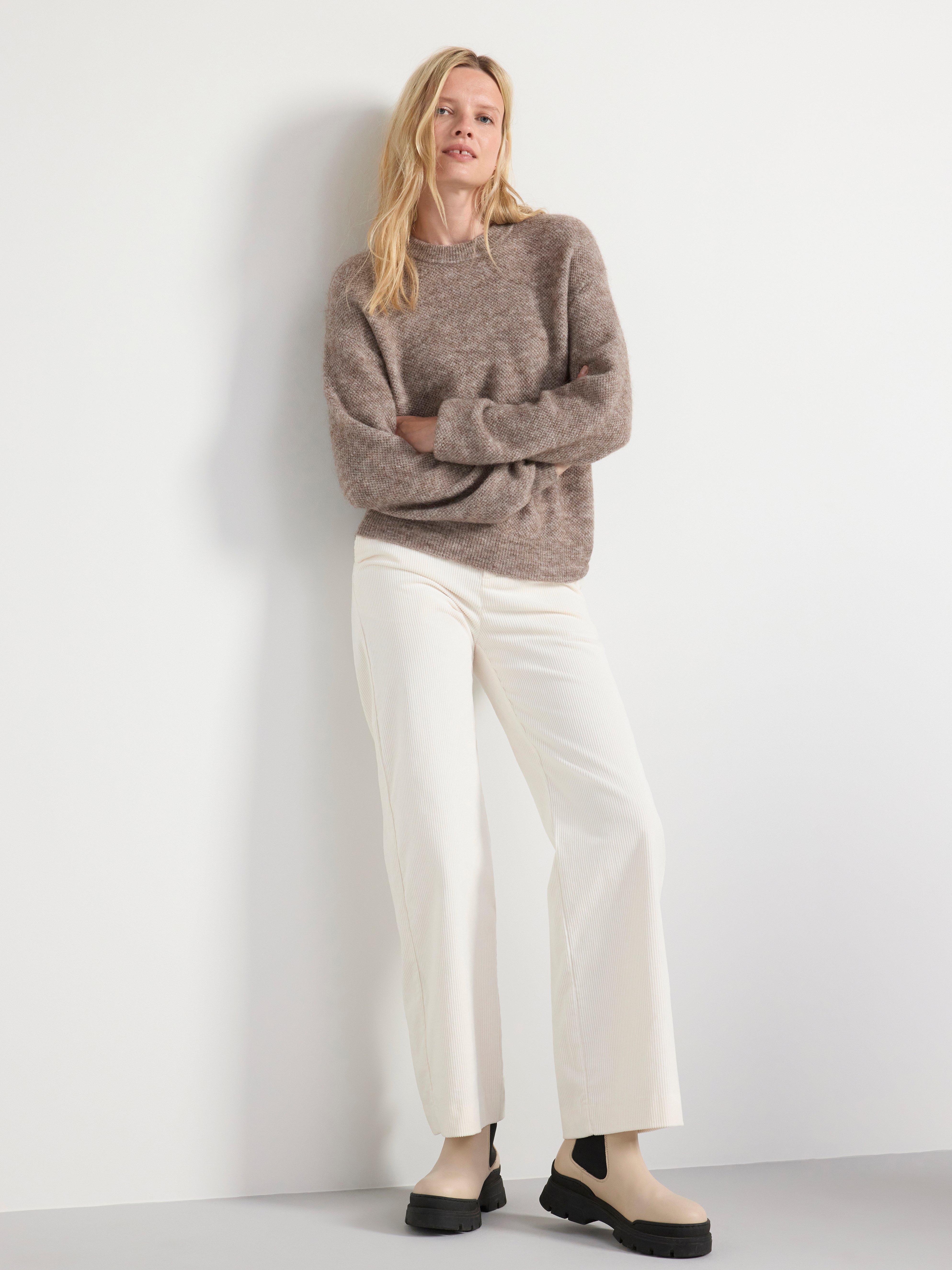 Jumper in wool blend Brown melange