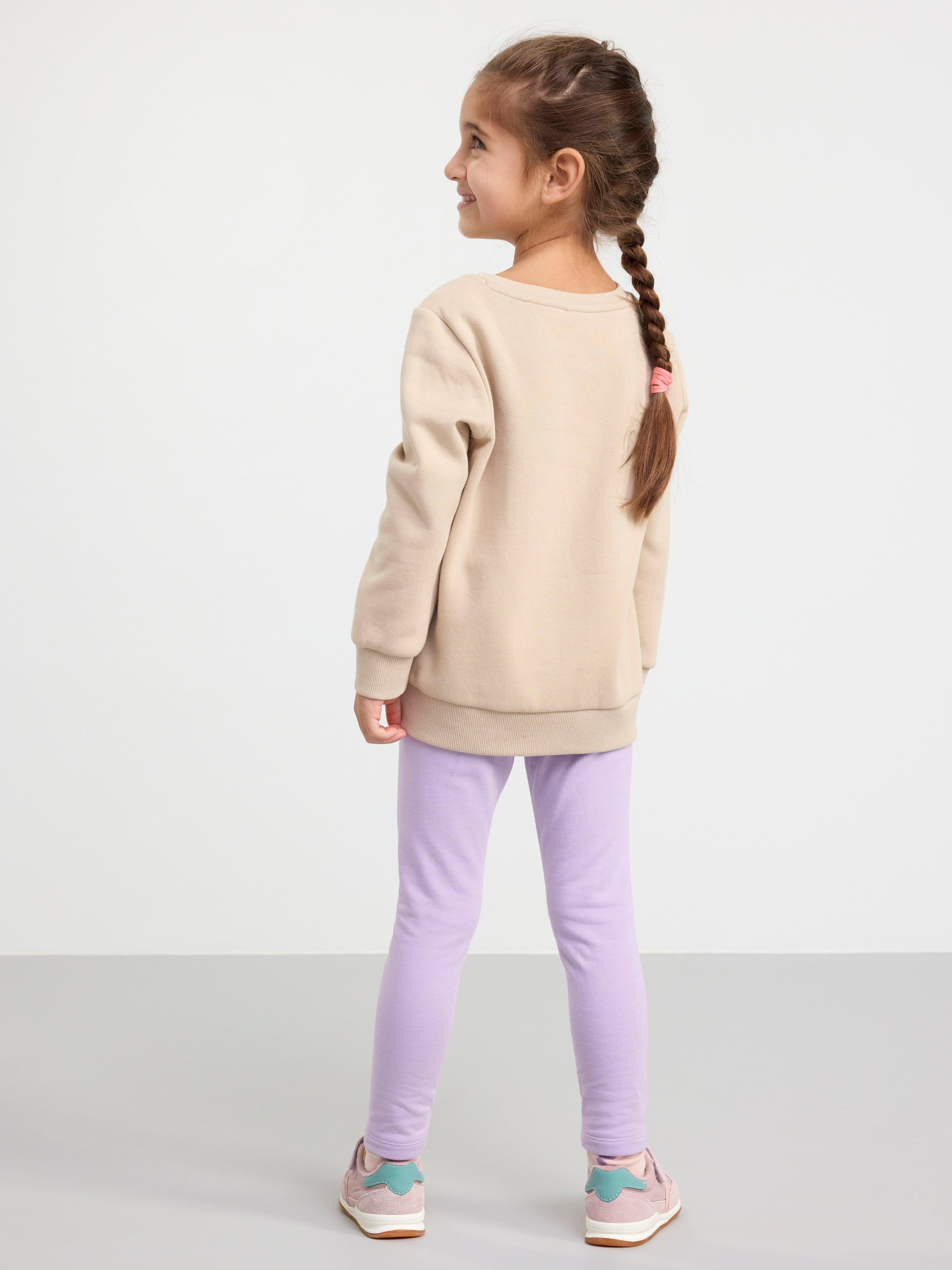 Extra durable leggings with brushed inside Light Lilac
