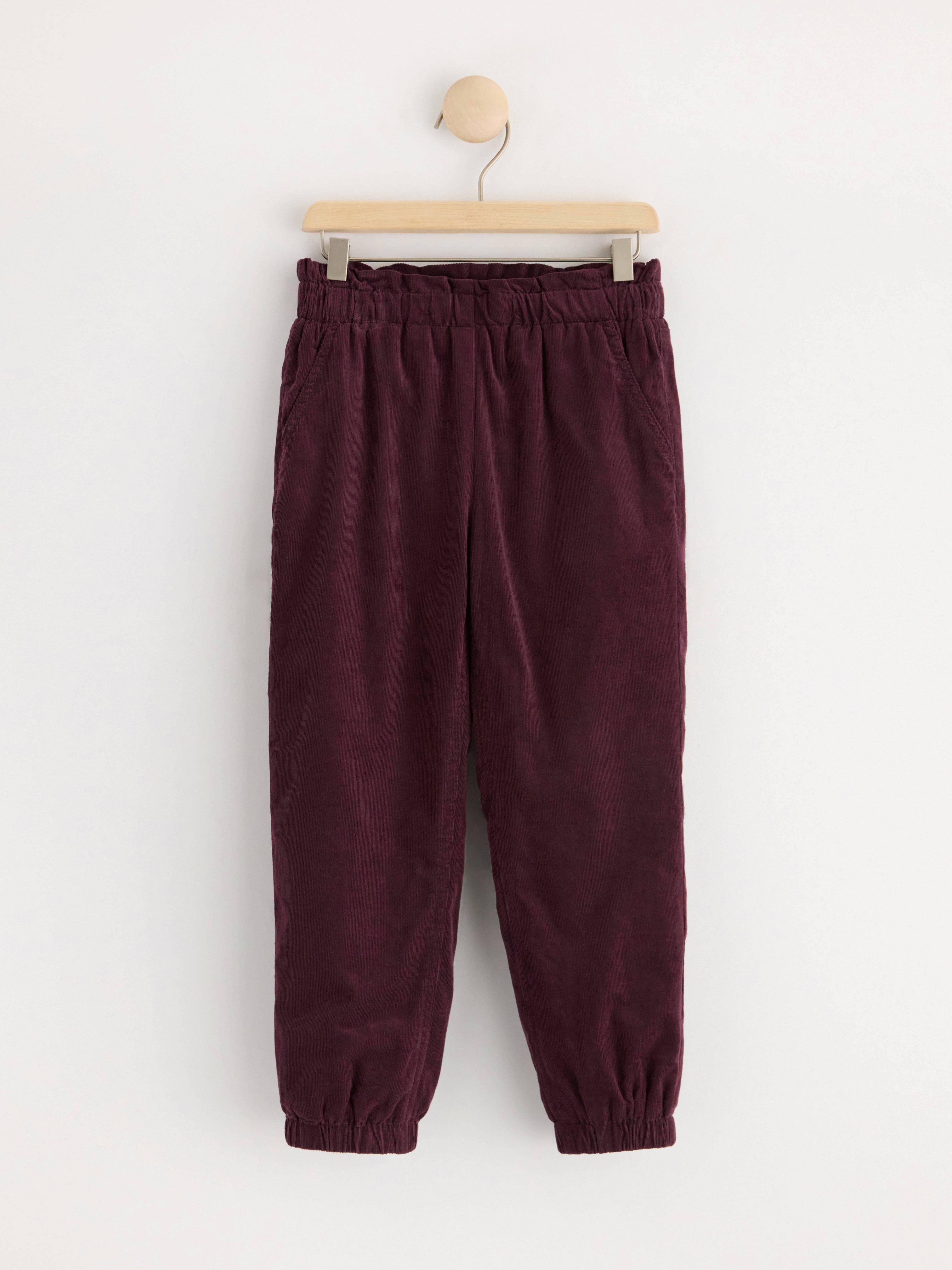 TILDE Trousers in corduroy Dark Lilac