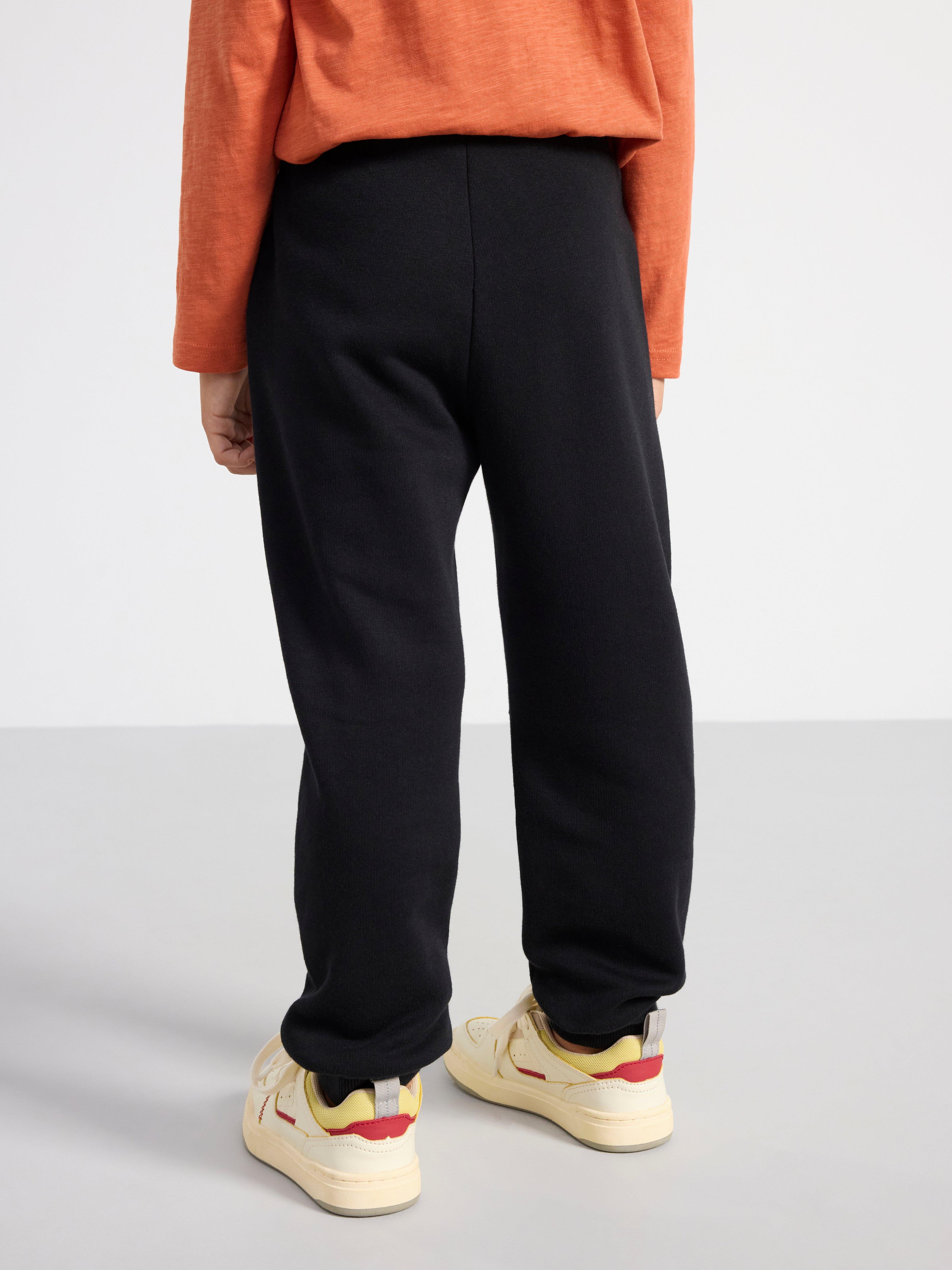 Joggers with brushed inside Black