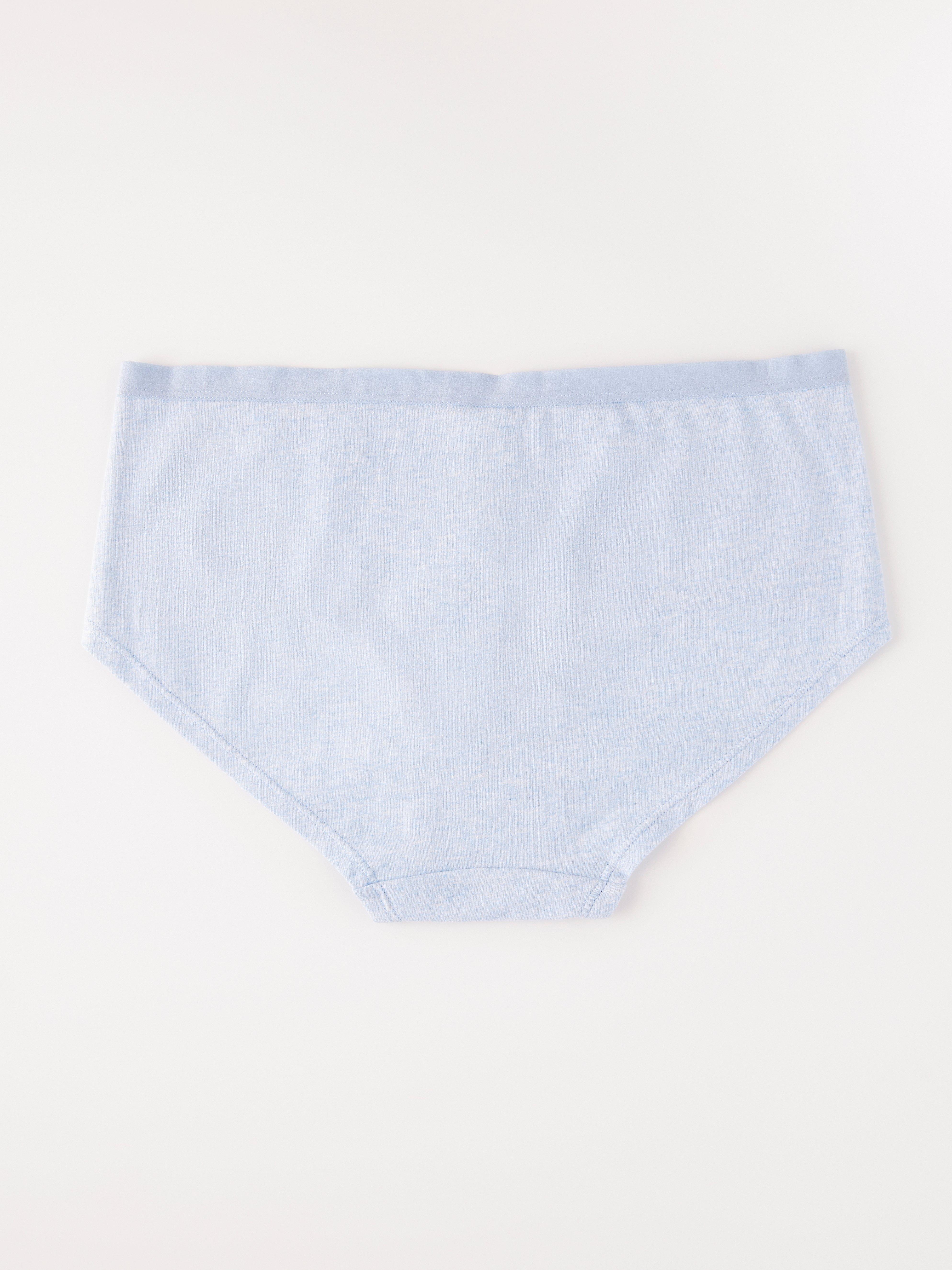 Regular waist cotton brief Light Blue Melange