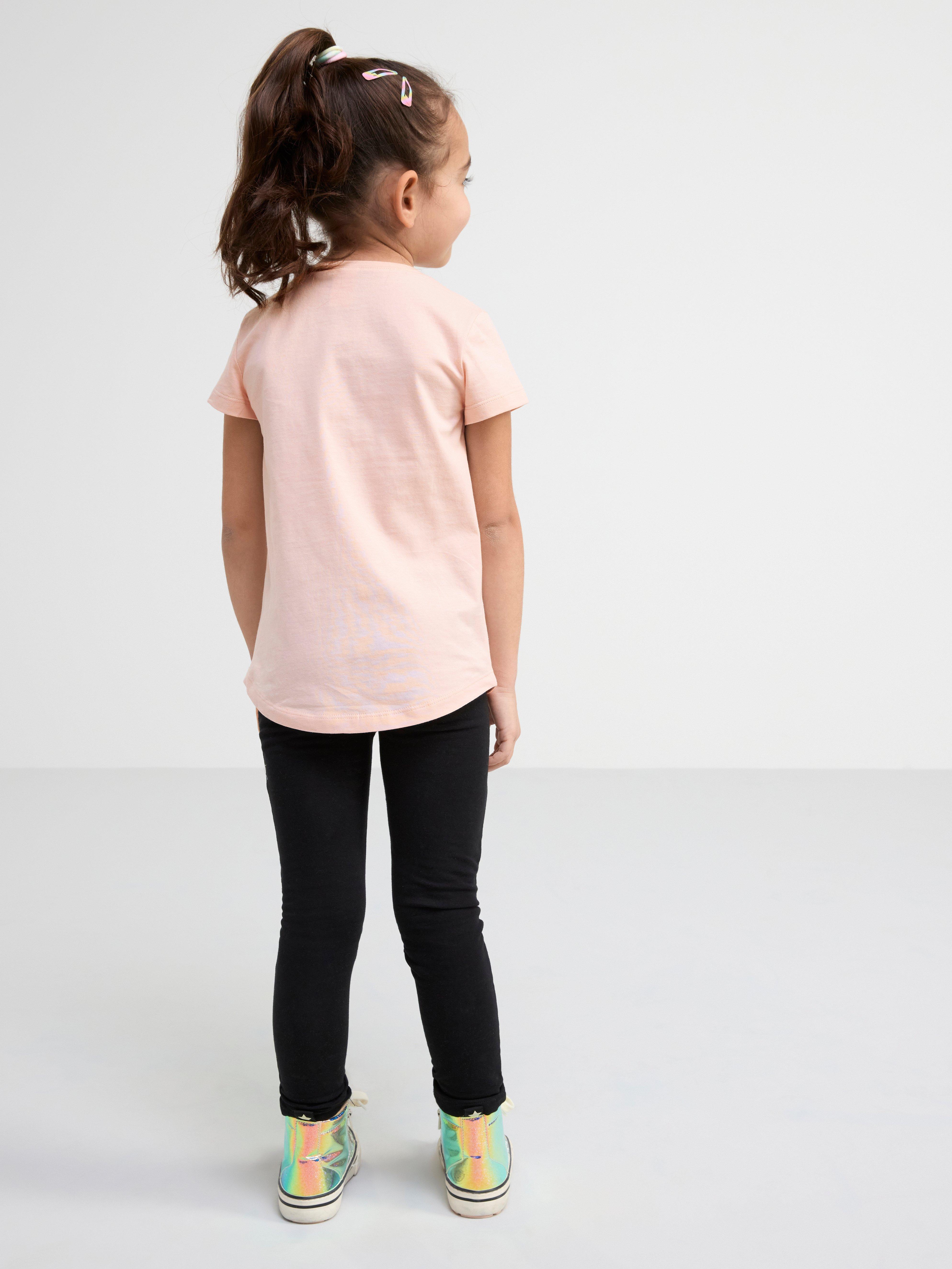 Short sleeve top with reversible sequins Light Dusty Pink