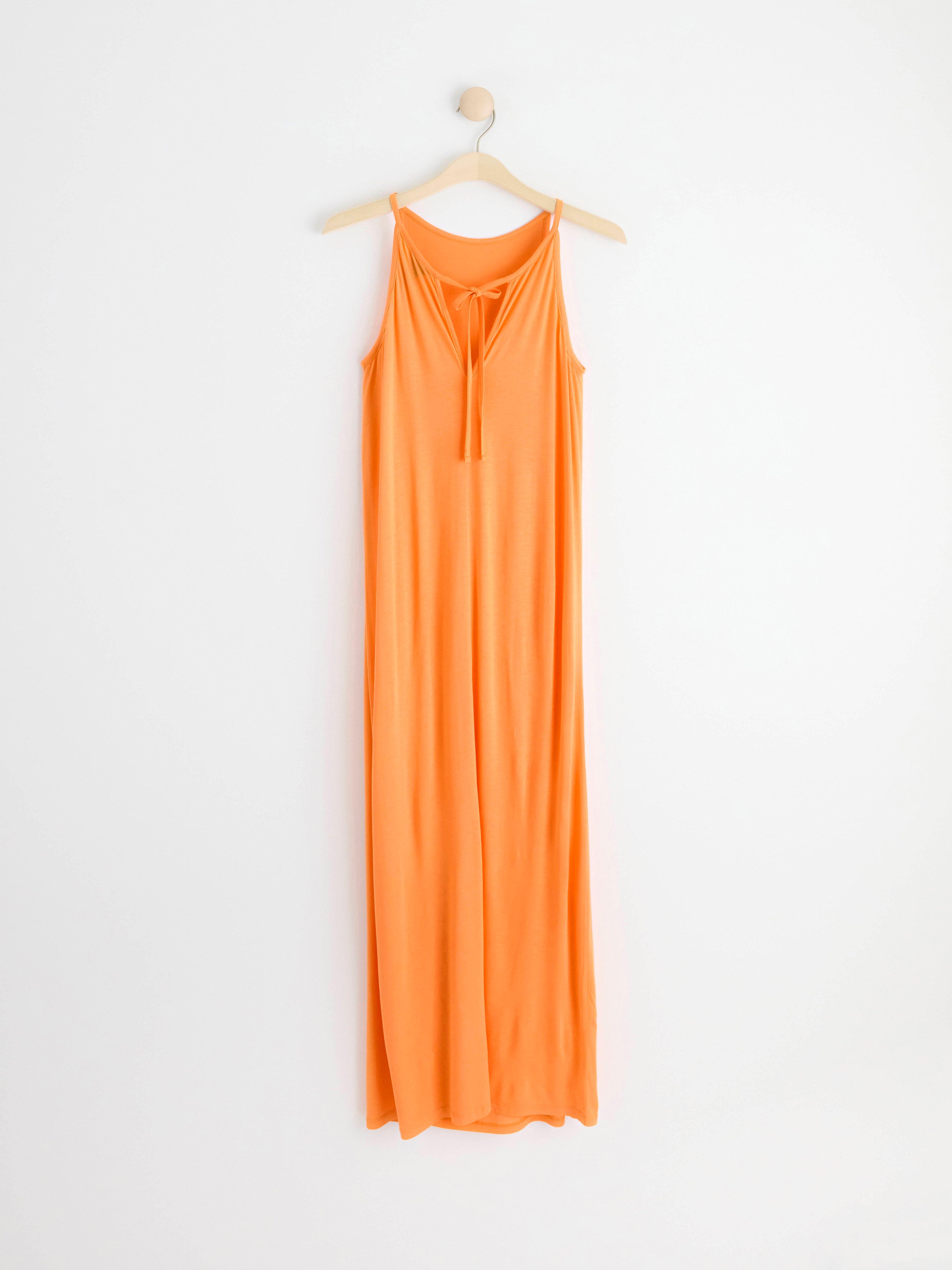 Long slip on dress Light Orange