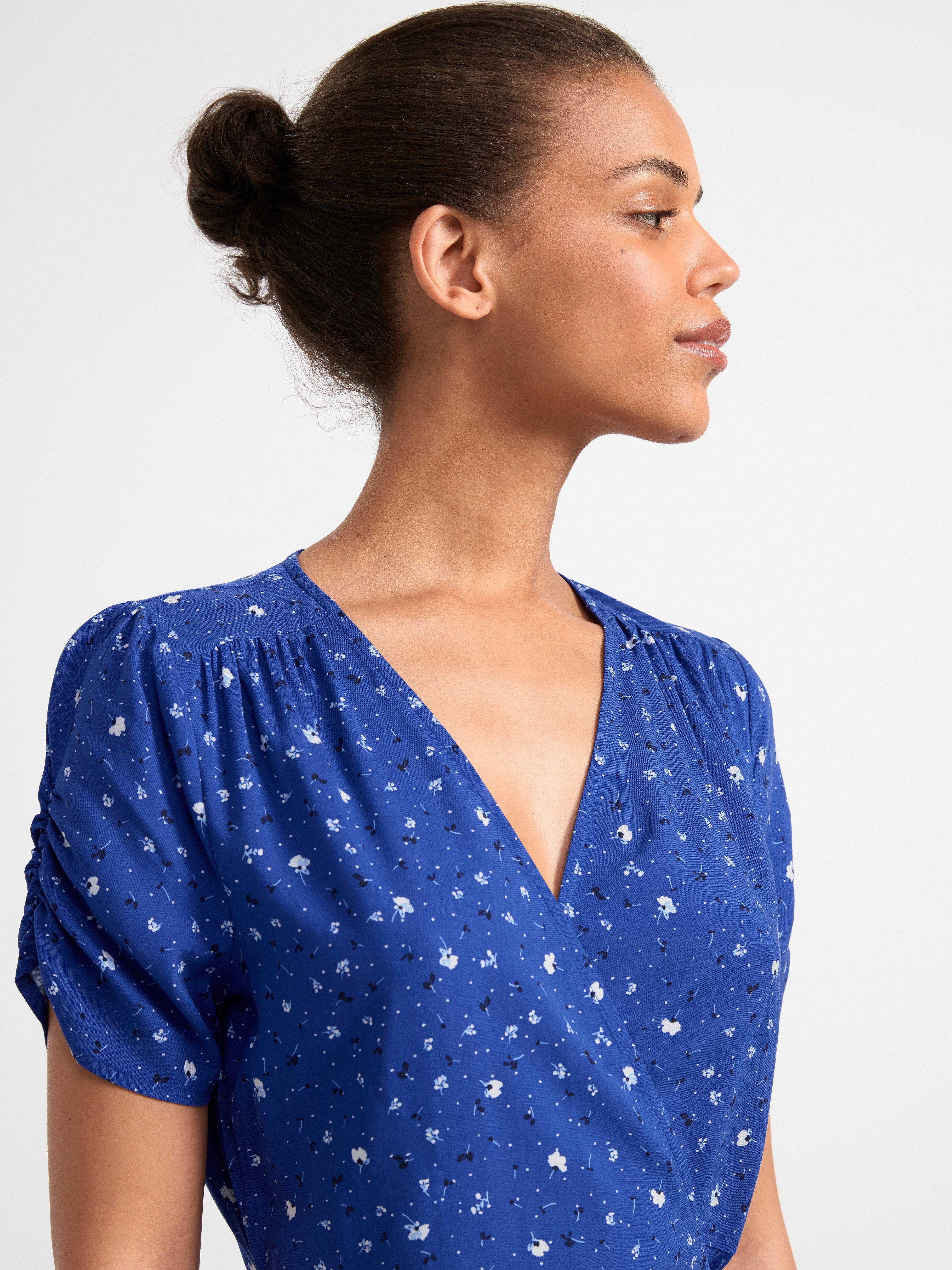 Short wrap dress Blue