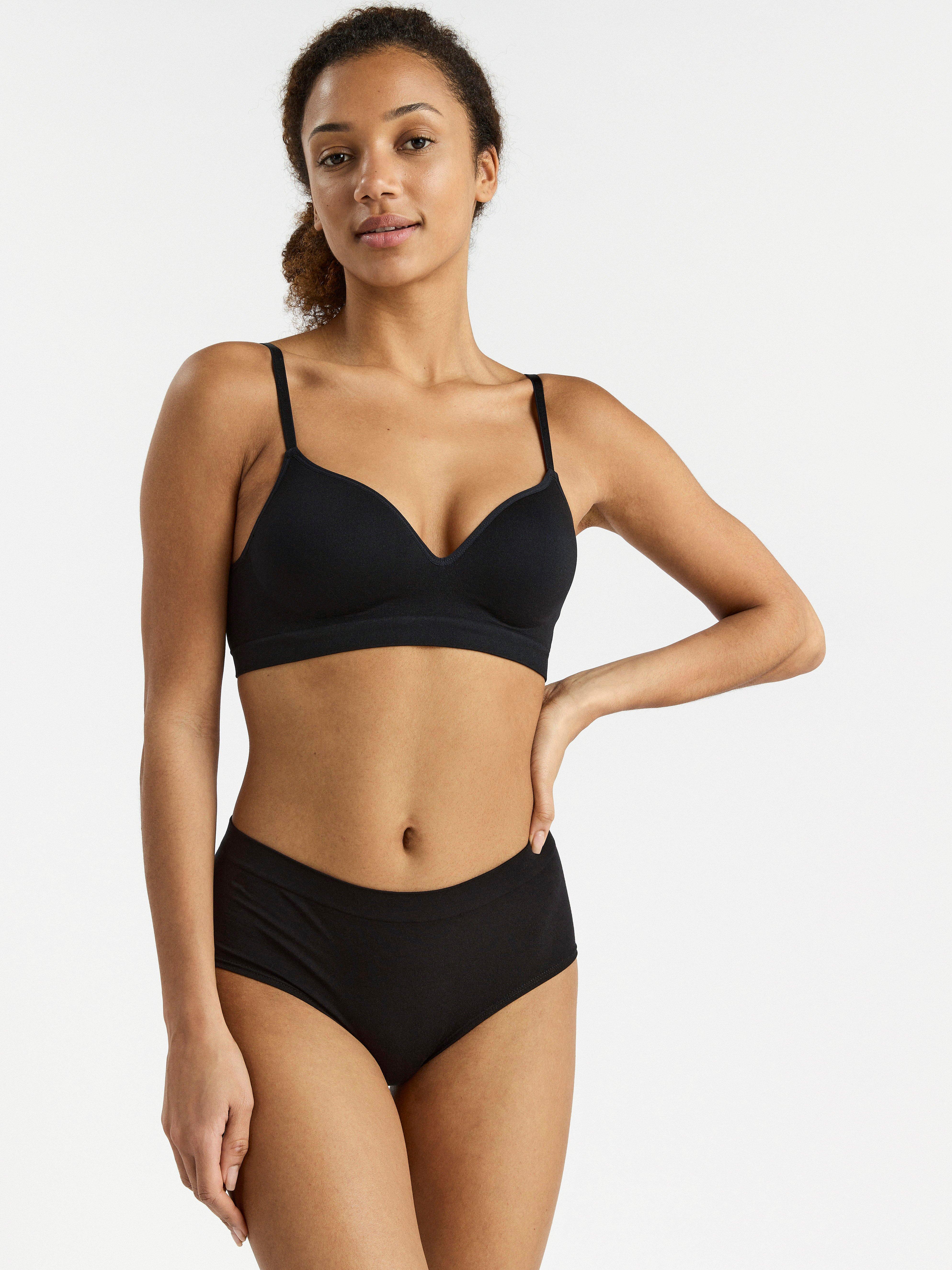 Seamless regular waist brief Black