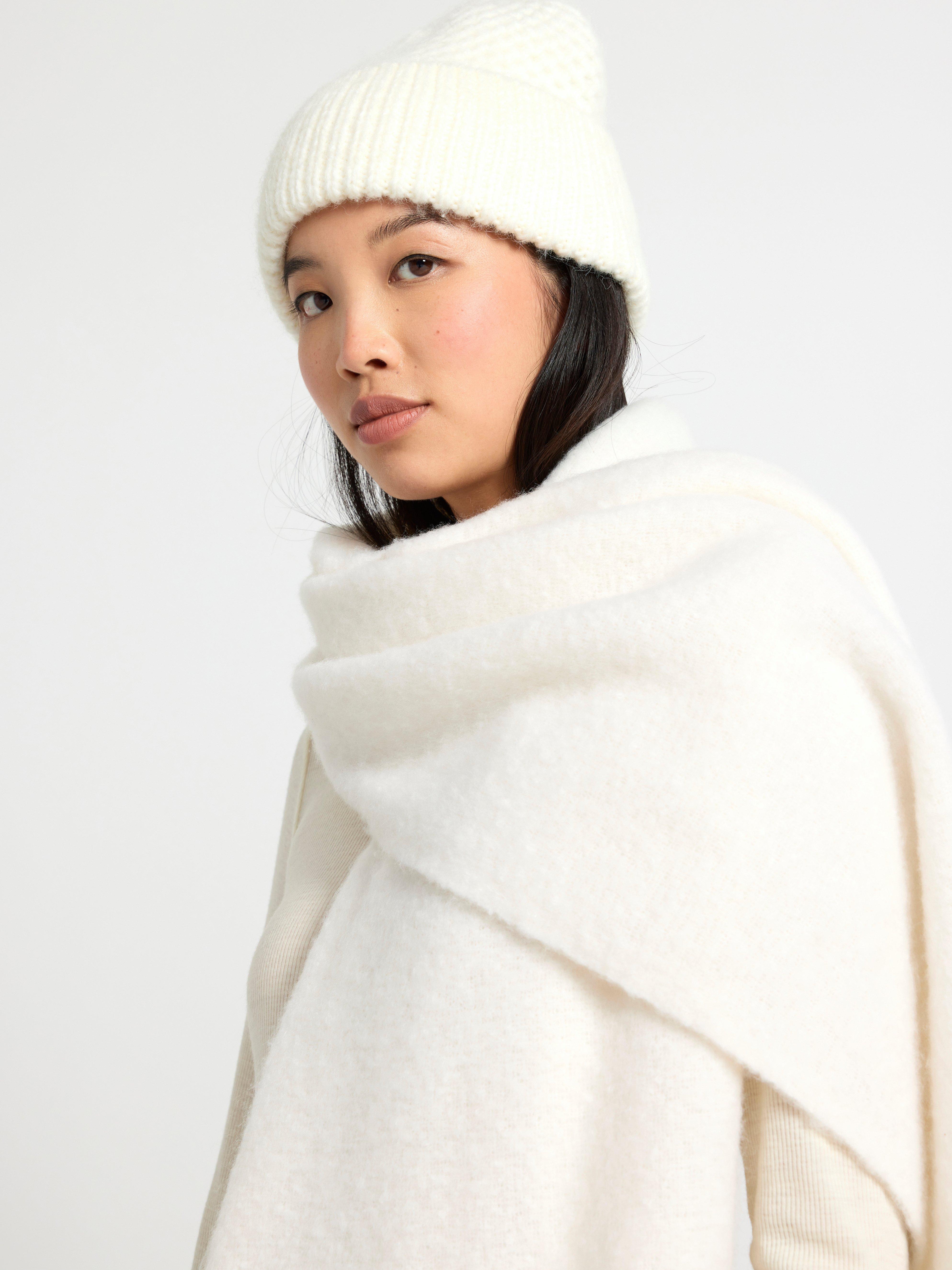 Ribbed top in merino wool Light Dusty White