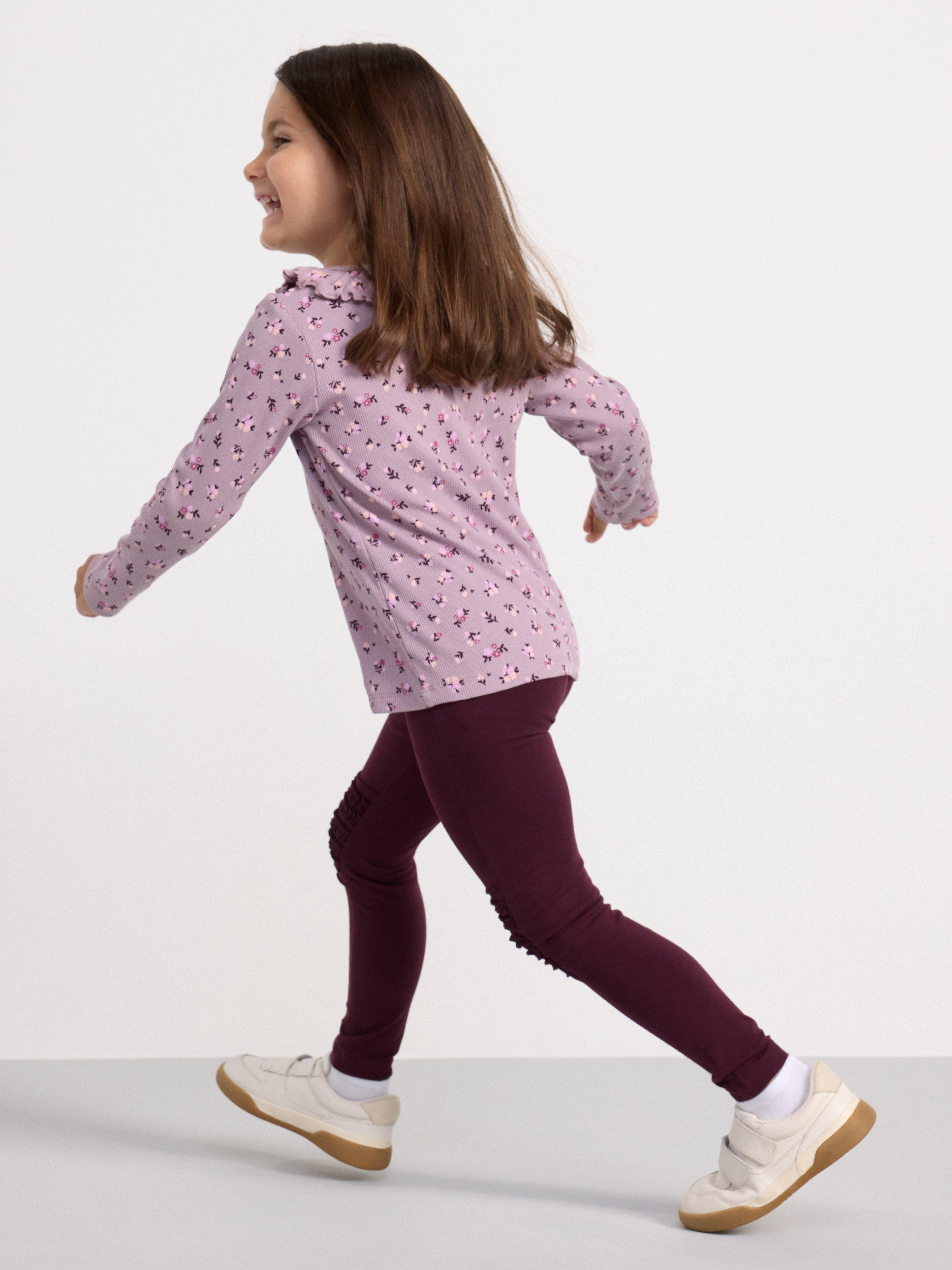 2-pack Leggings with frill Dark Lilac