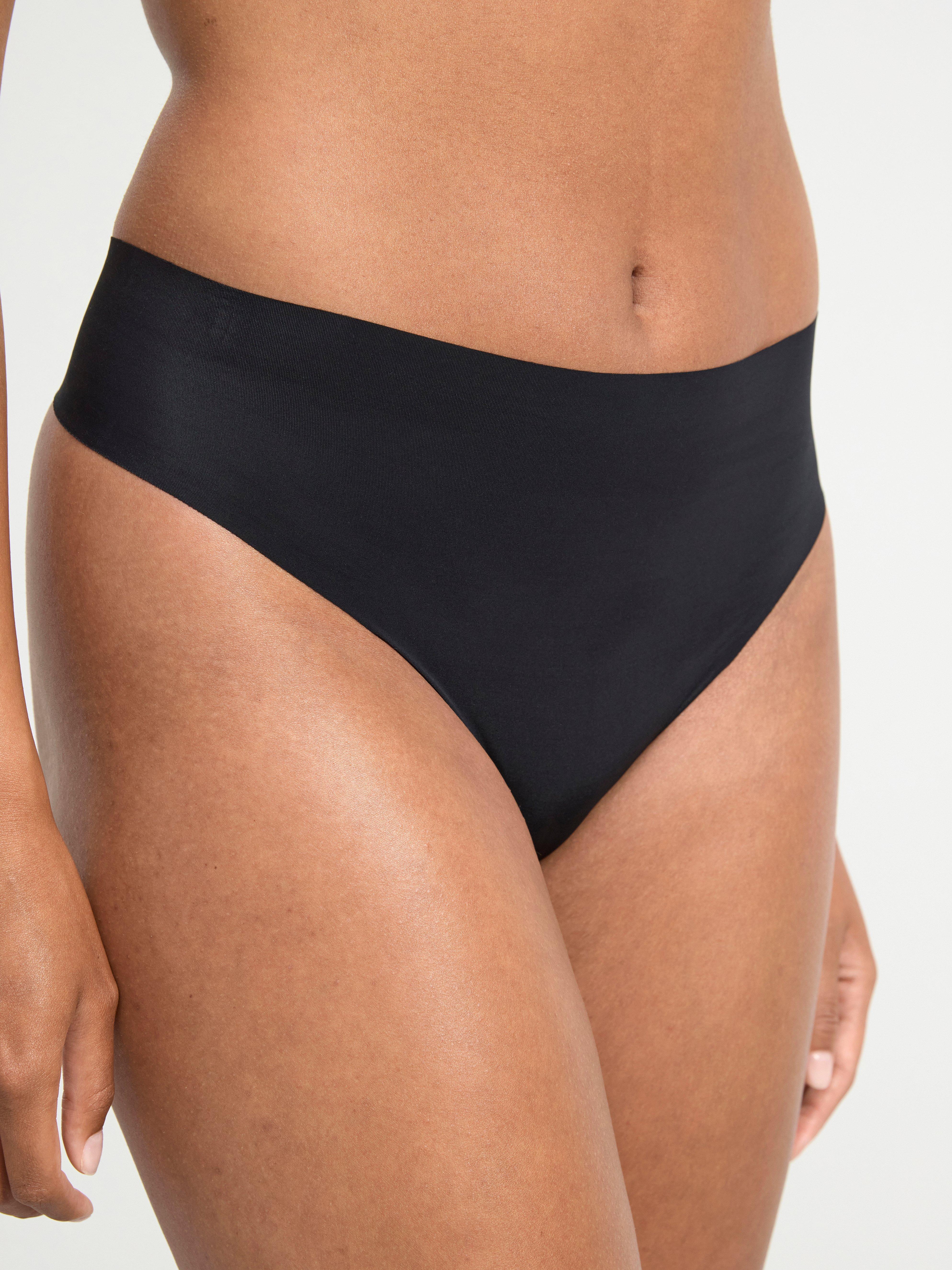 2-pack thong high waist sport Black