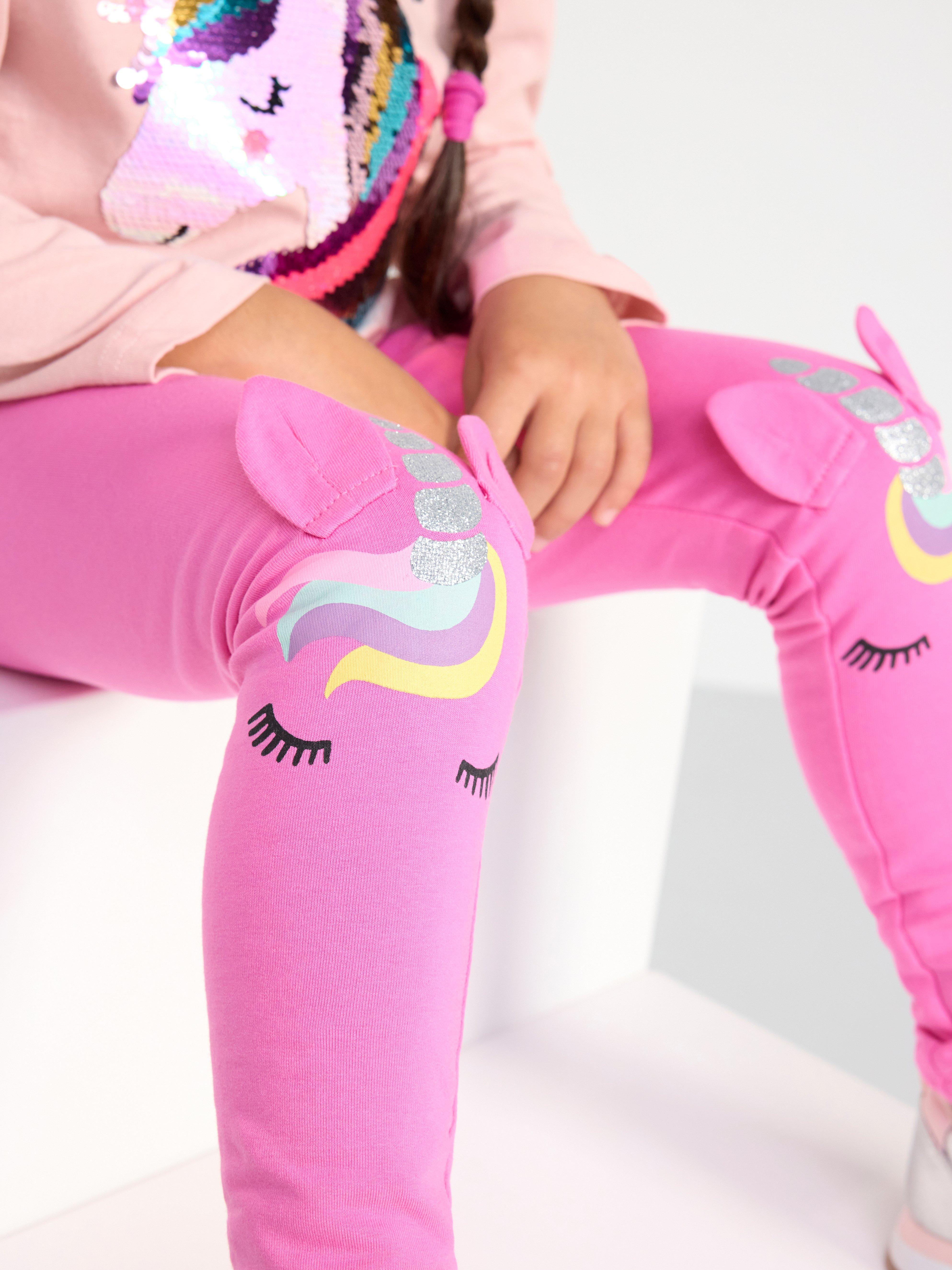 Leggings with unicorns Pink