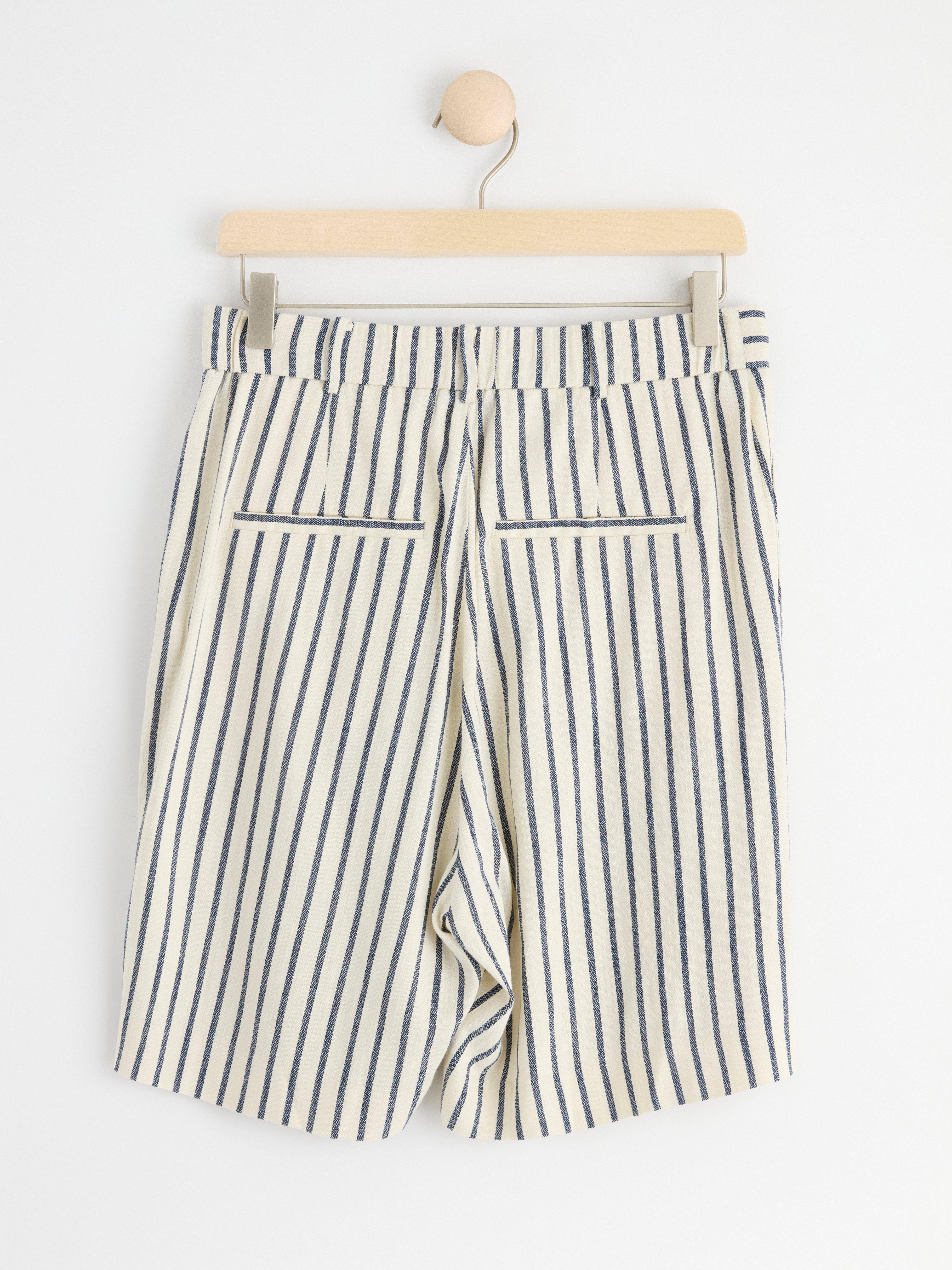 Striped high waist shorts Off White