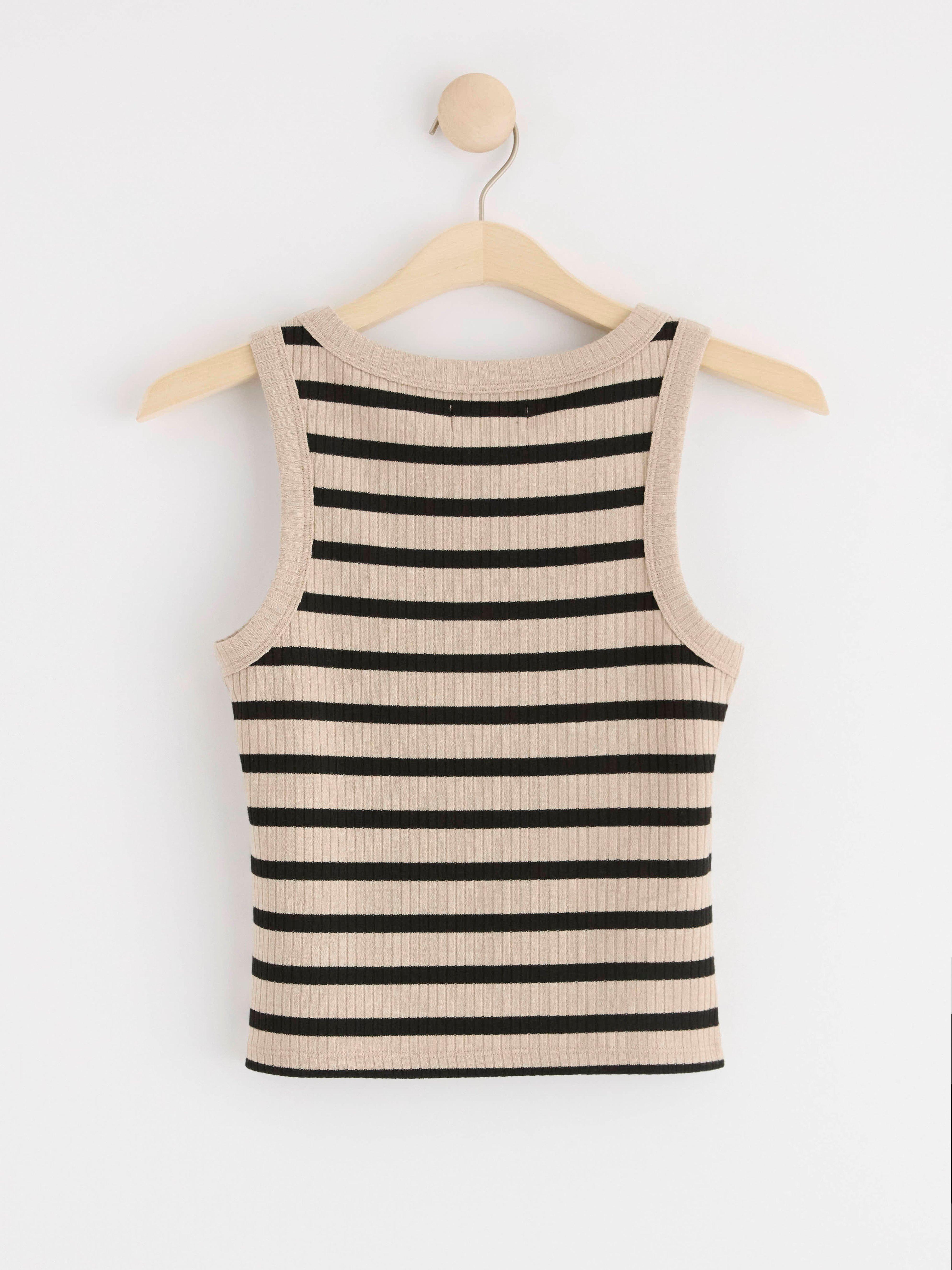 Fitted tank top Black