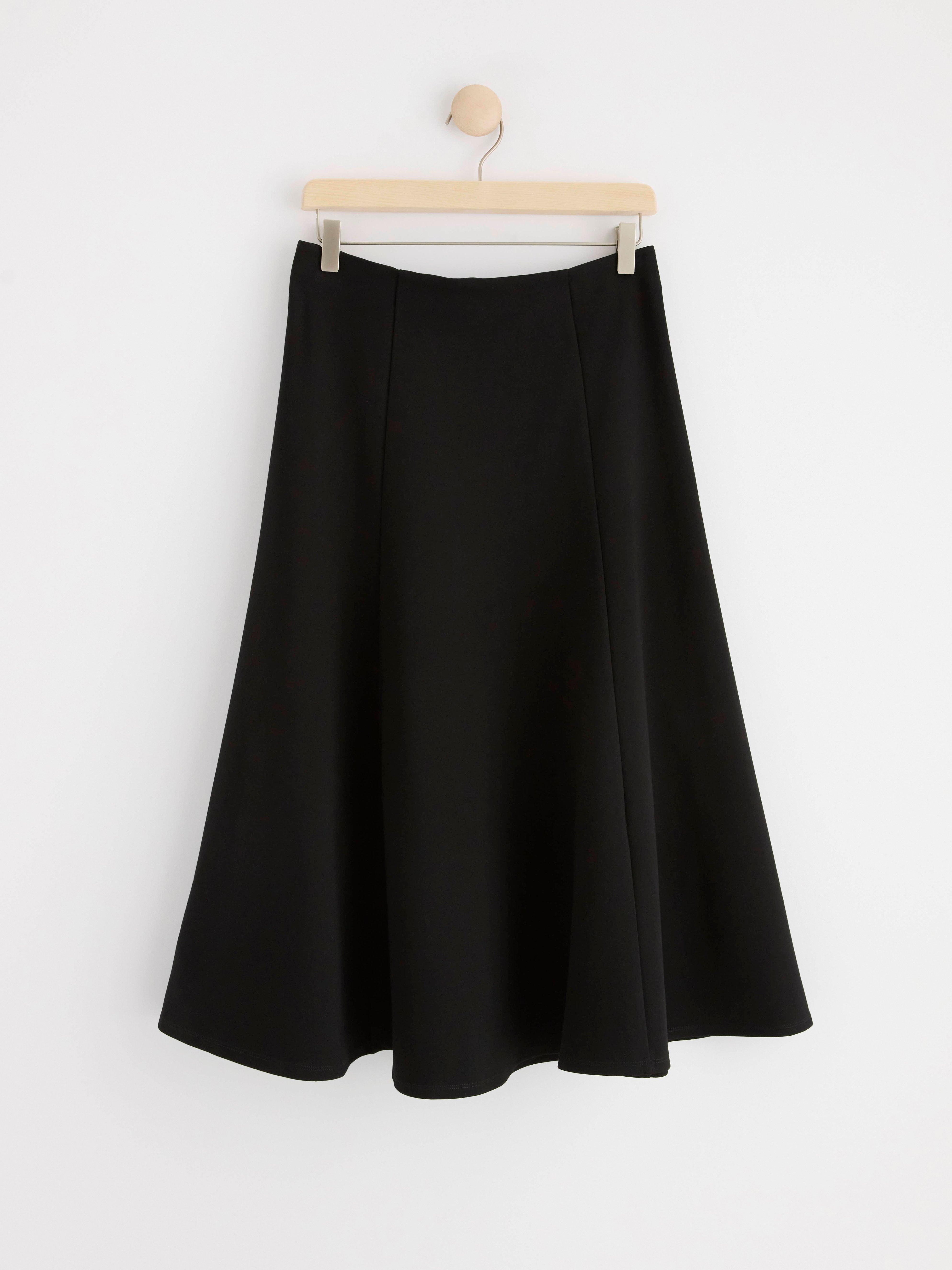Midi skirt in punto Black