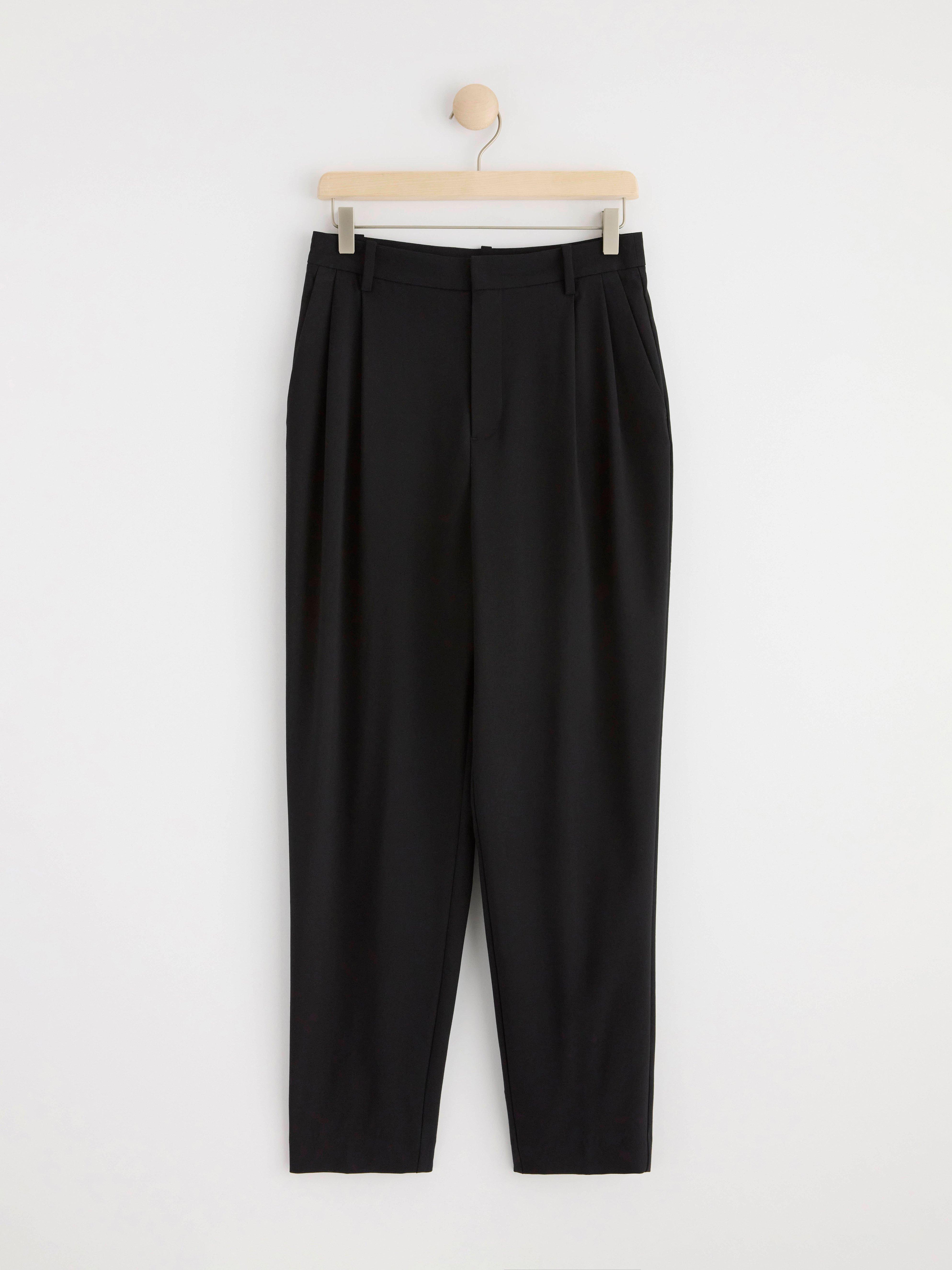 TYRA Tapered high waist trousers Black