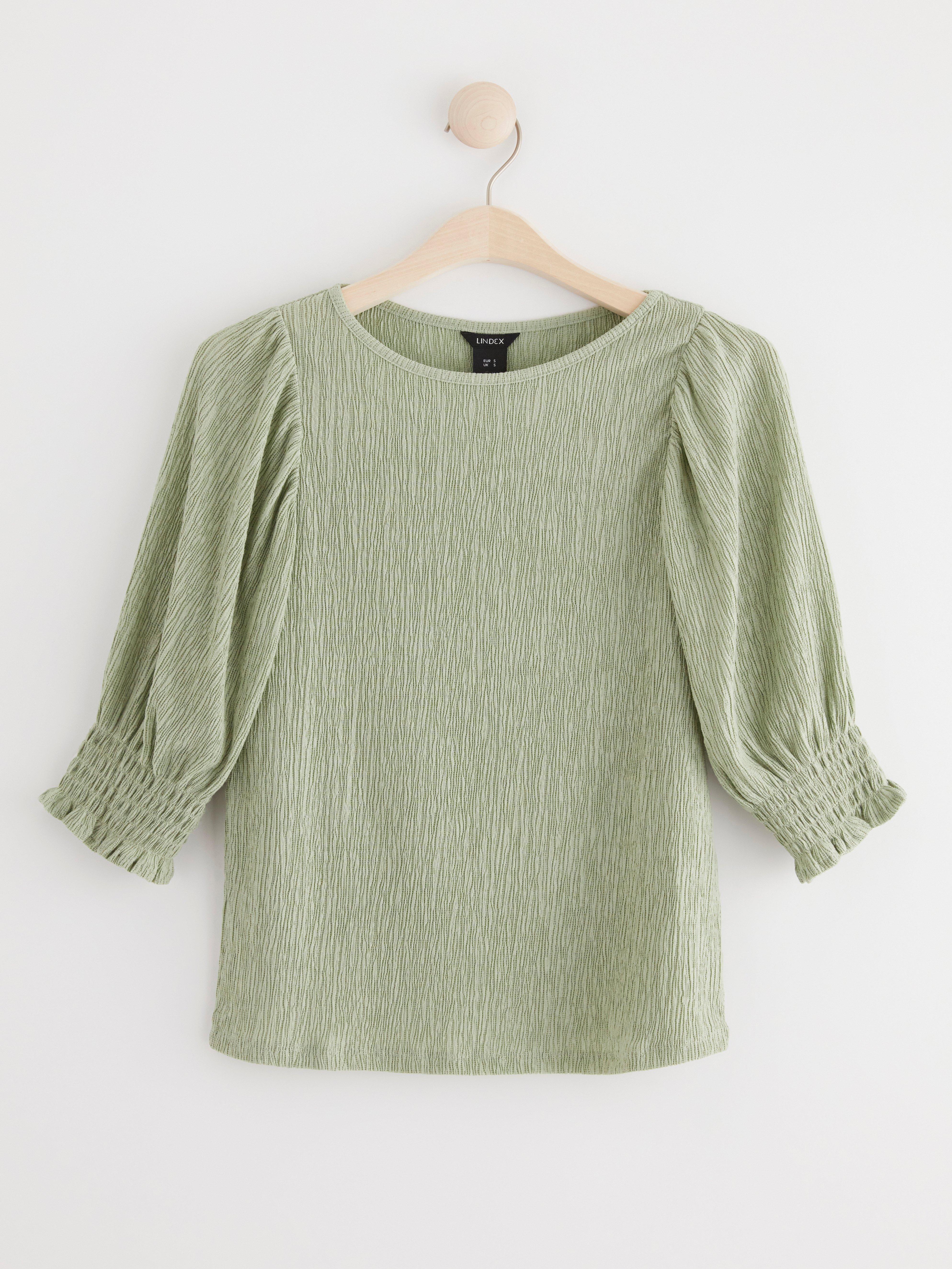 Puff sleeve top Light dusty green