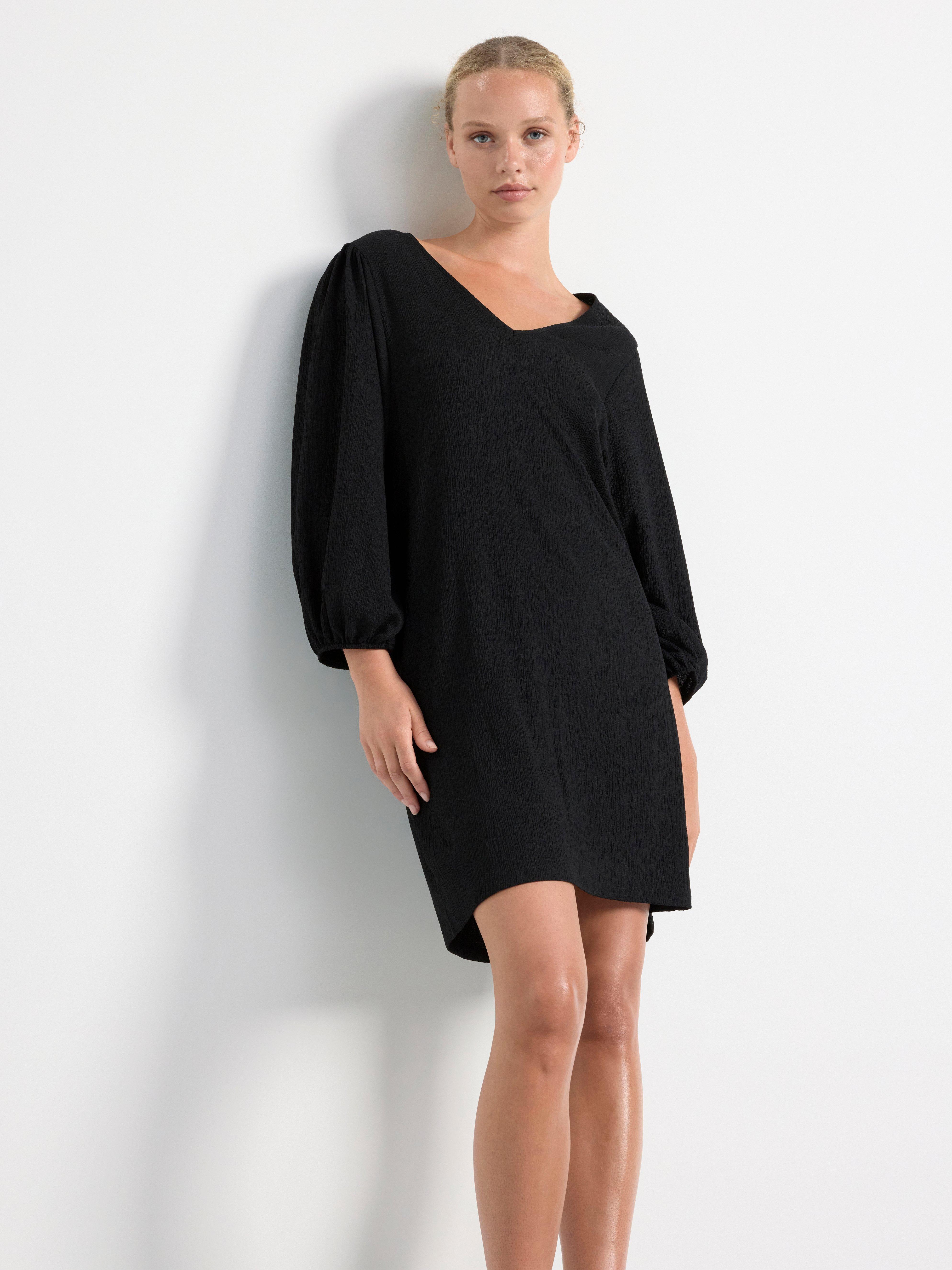 Puff sleeve tunic Black