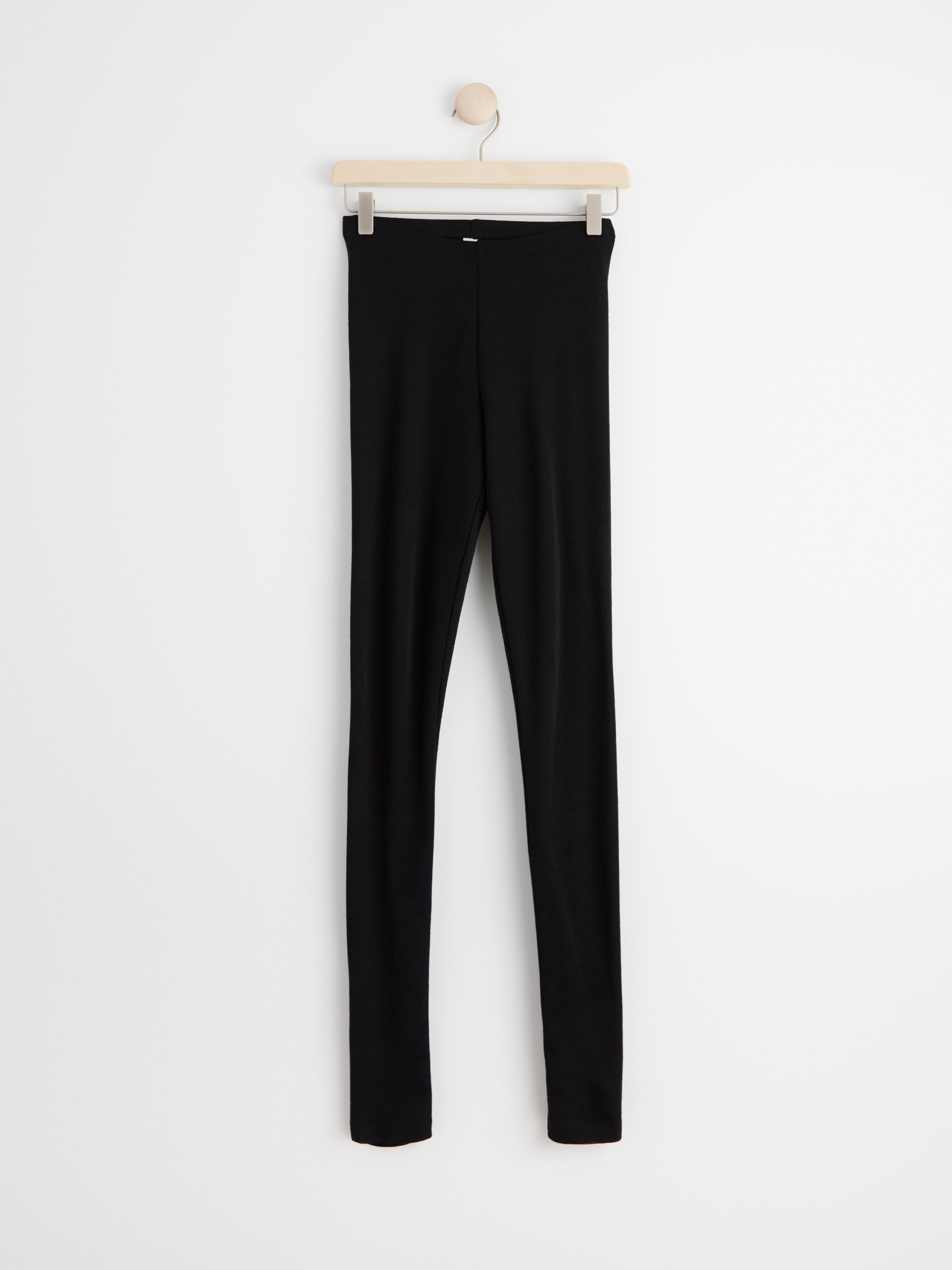 Leggings in merino wool Black