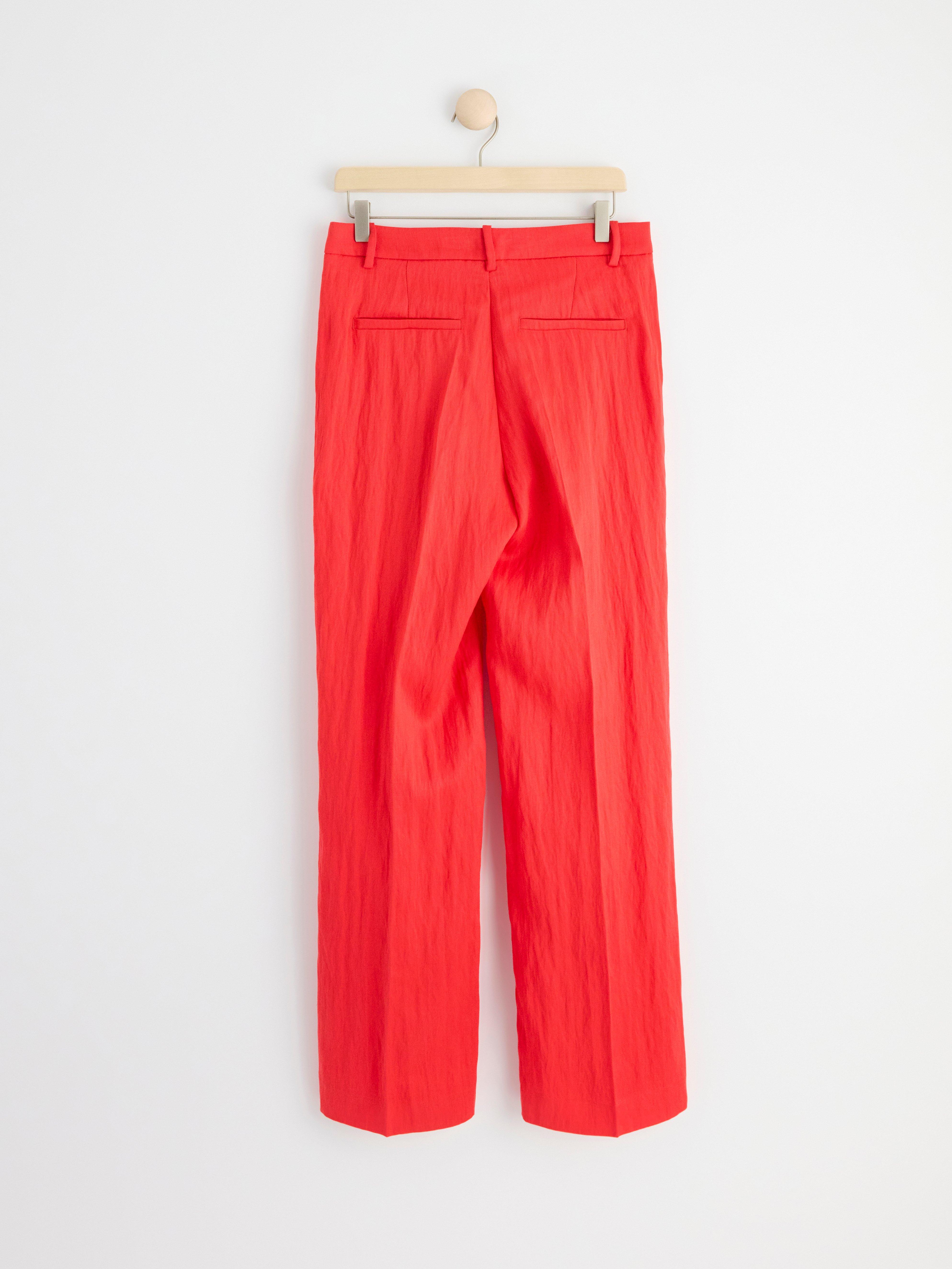 Straight trousers with regular waist Strong Red