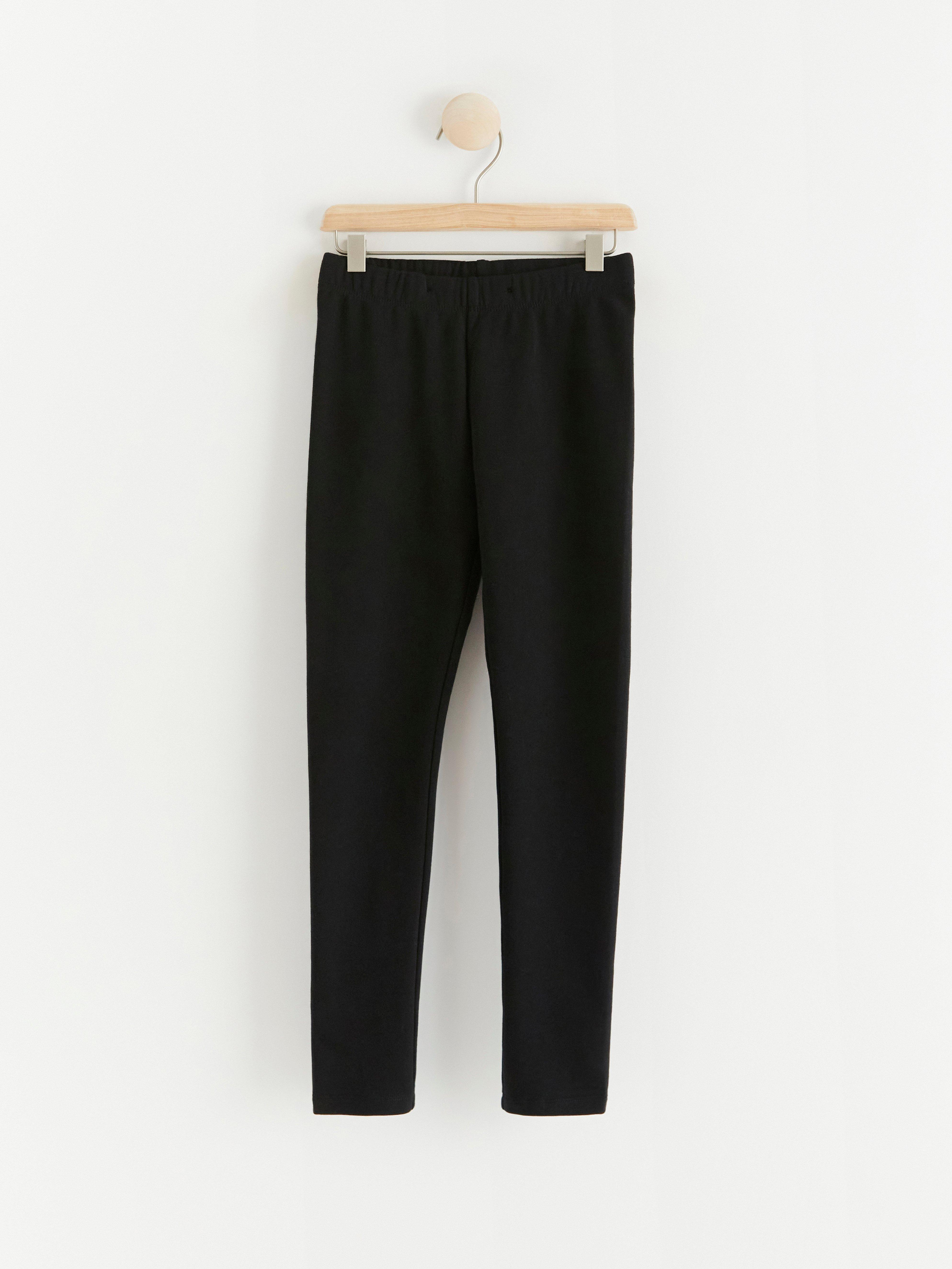 Extra durable leggings with brushed inside Black