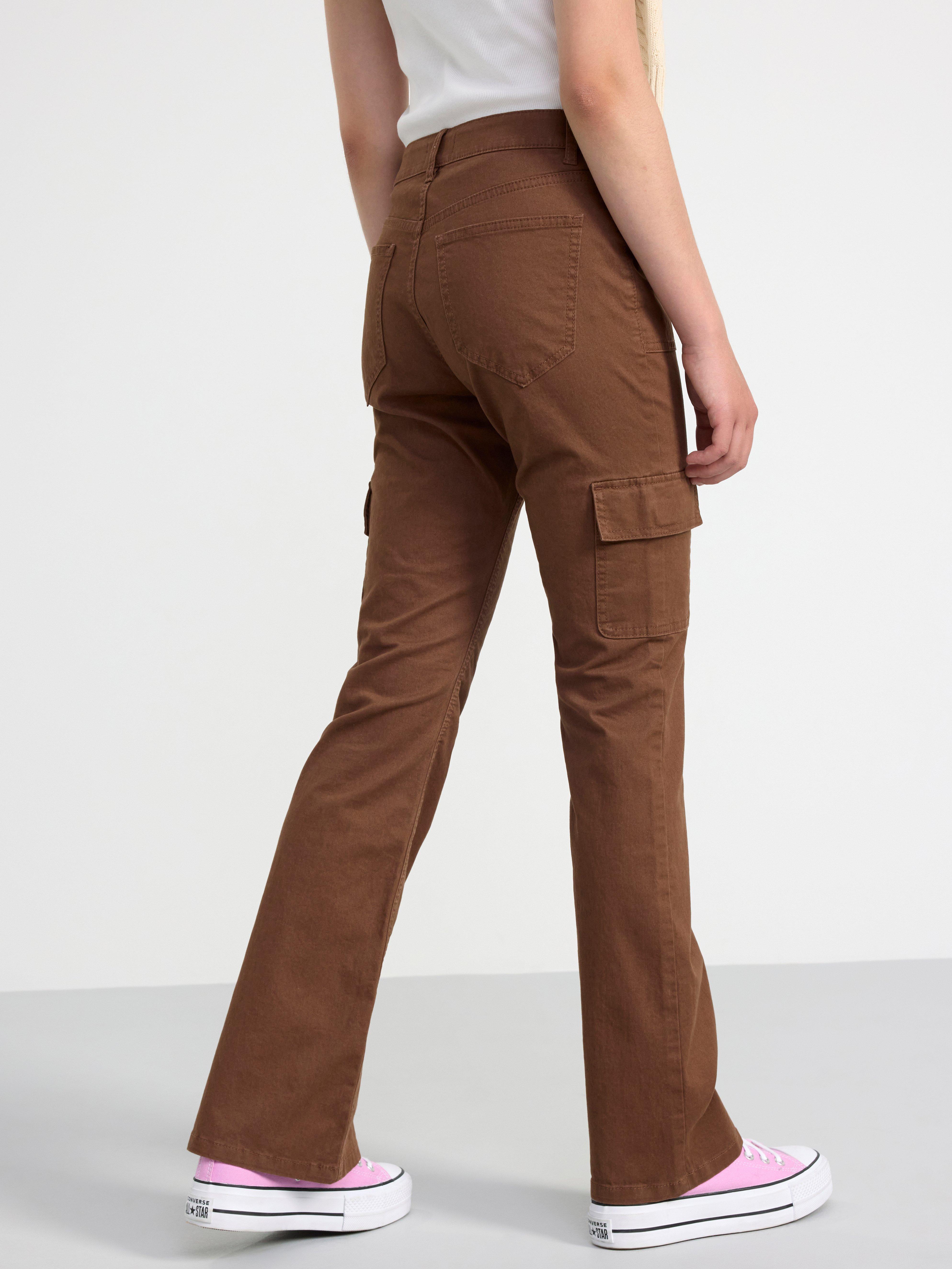 FREJA Flare regular waist jeans brown
