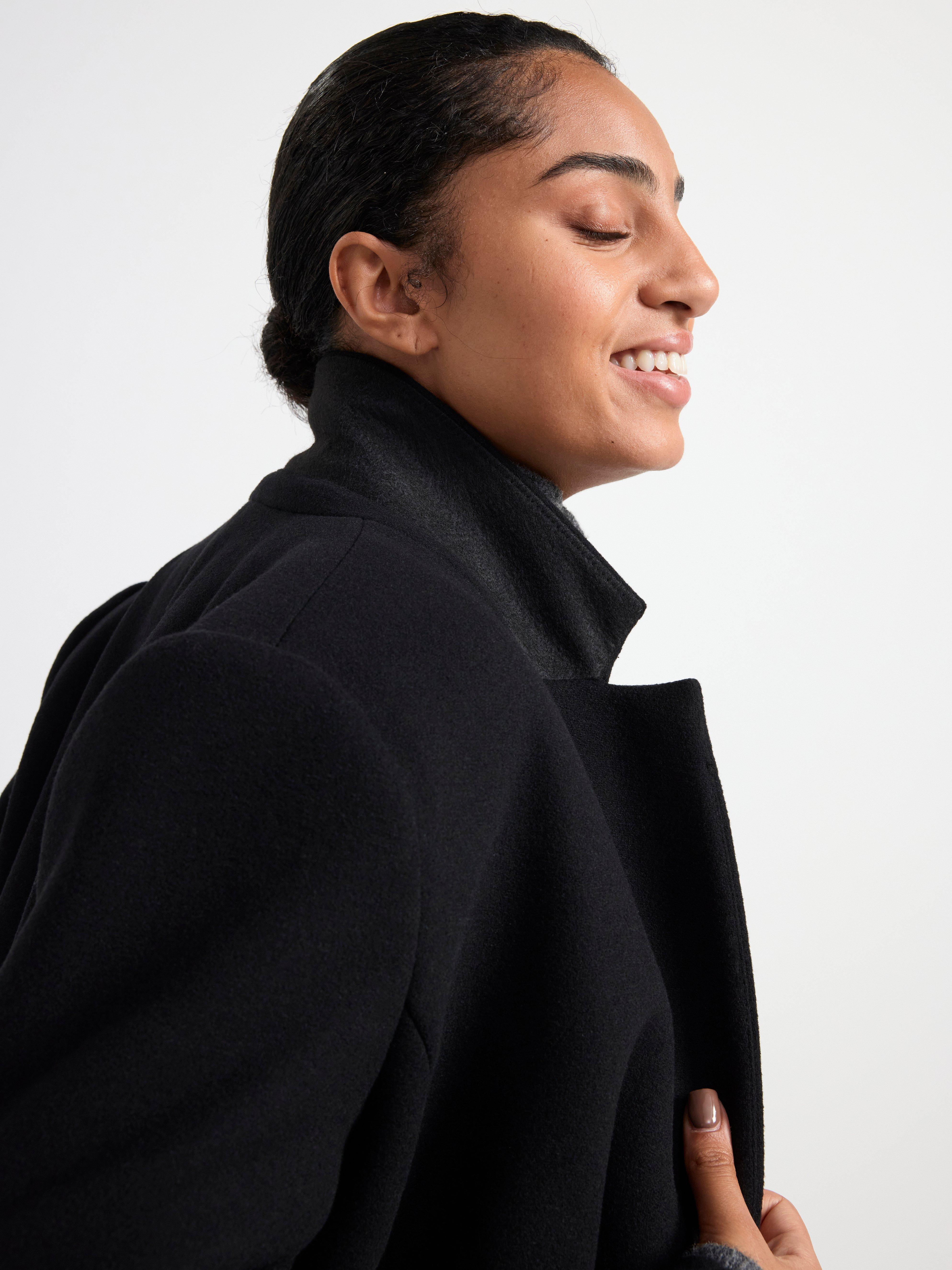 Wool blend blazer Black