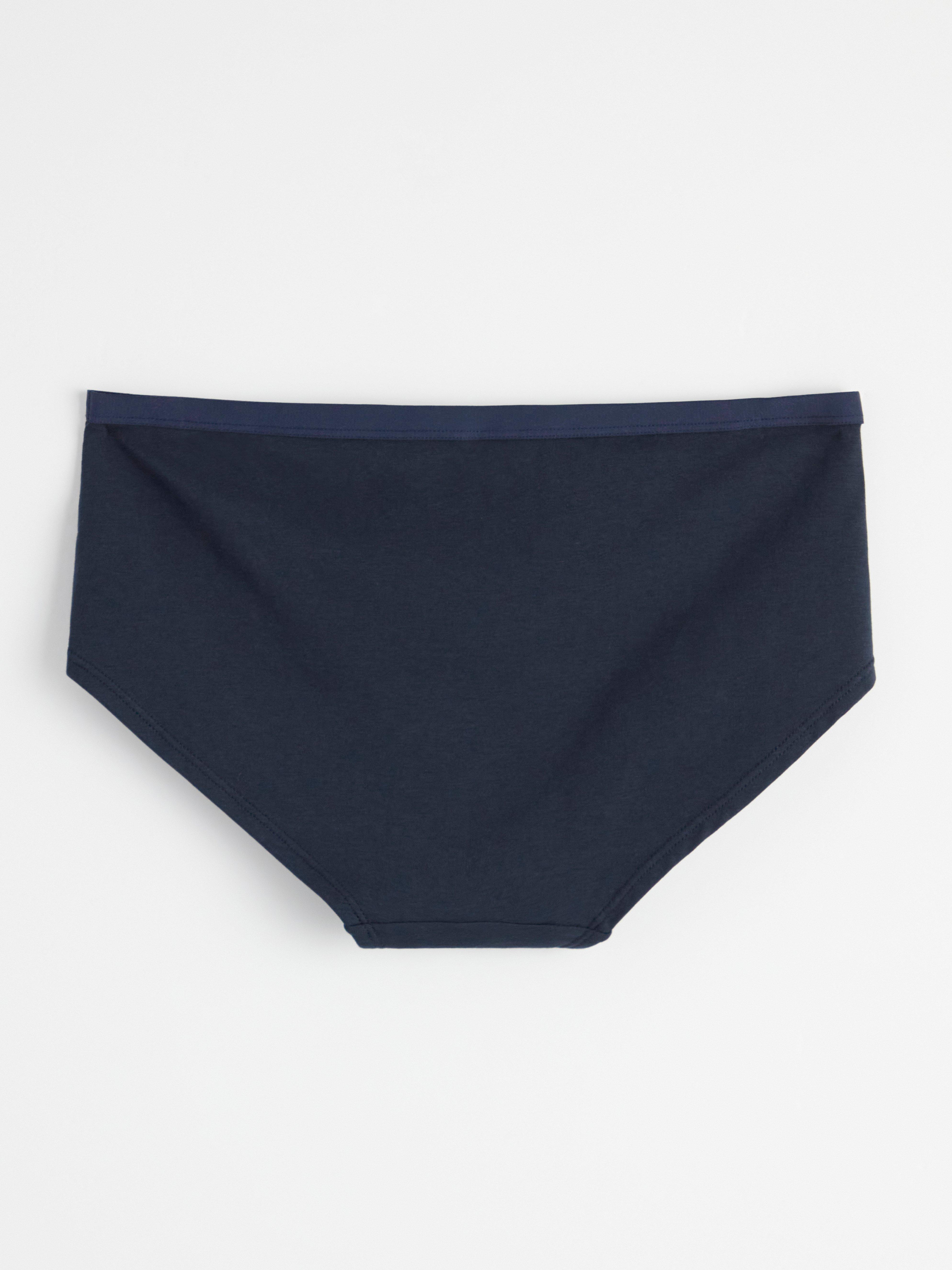 Regular waist cotton brief Navy