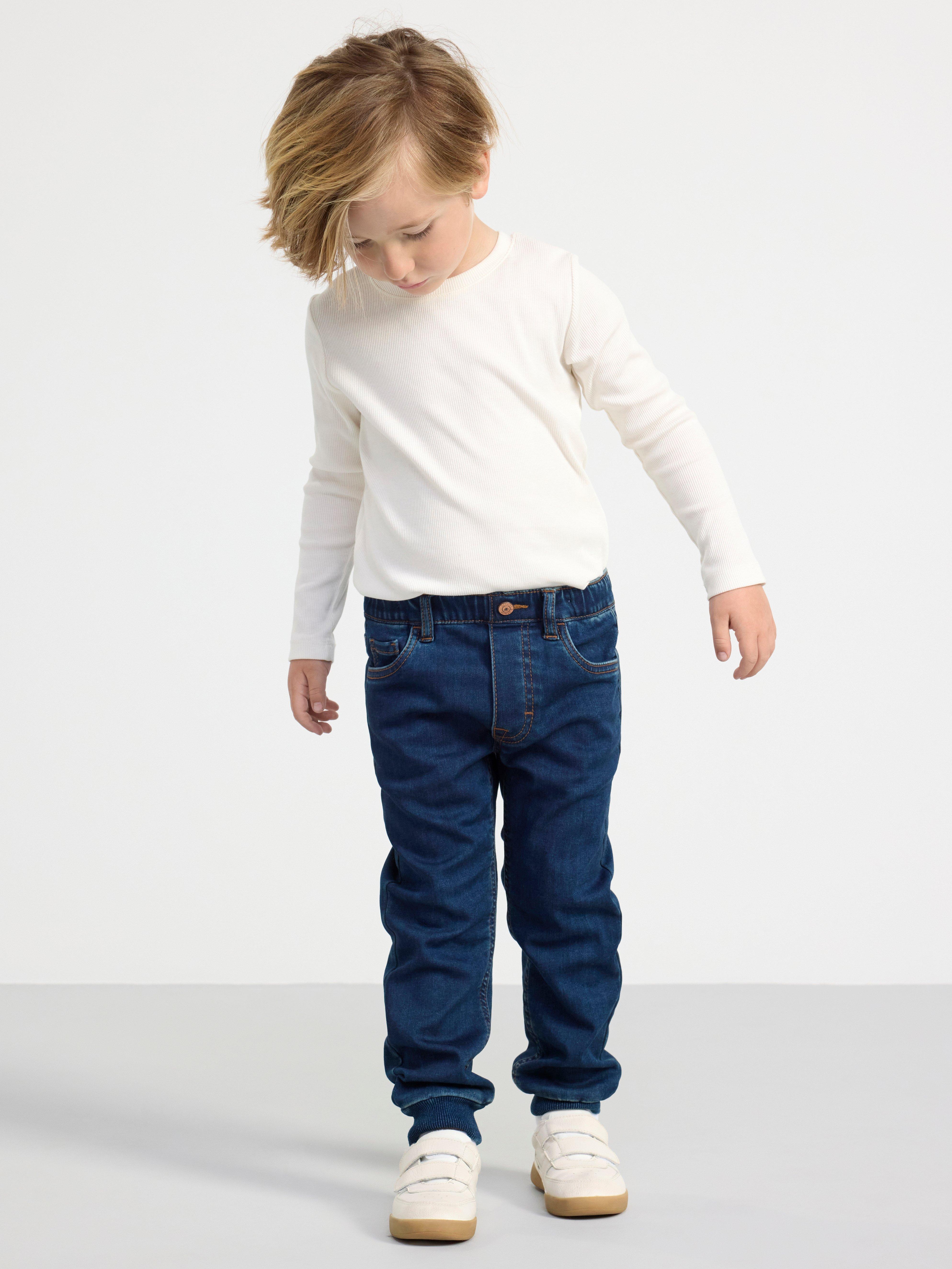 Regular fit jeans with brushed inside Denim