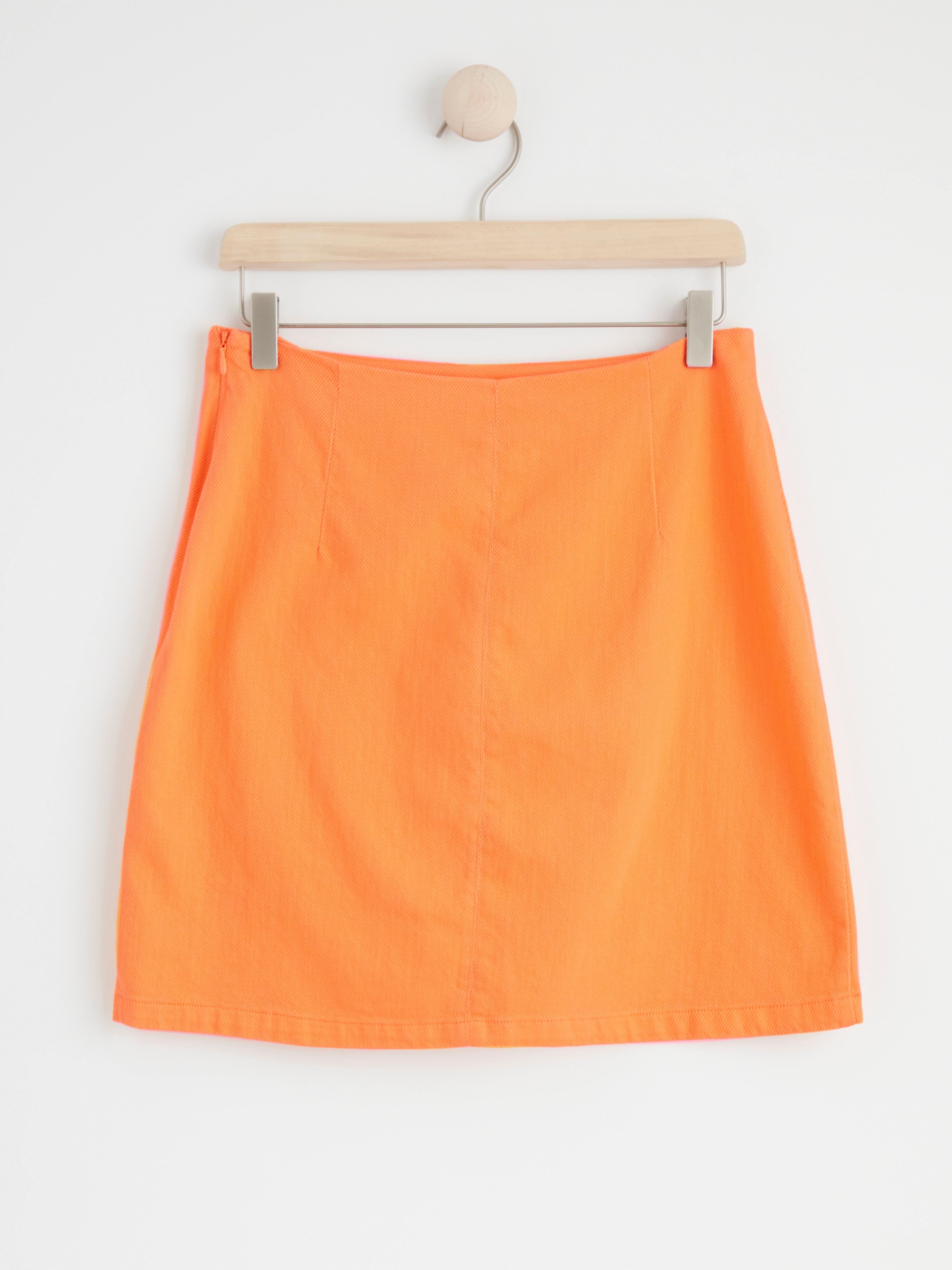 Mini cotton skirt Light Orange