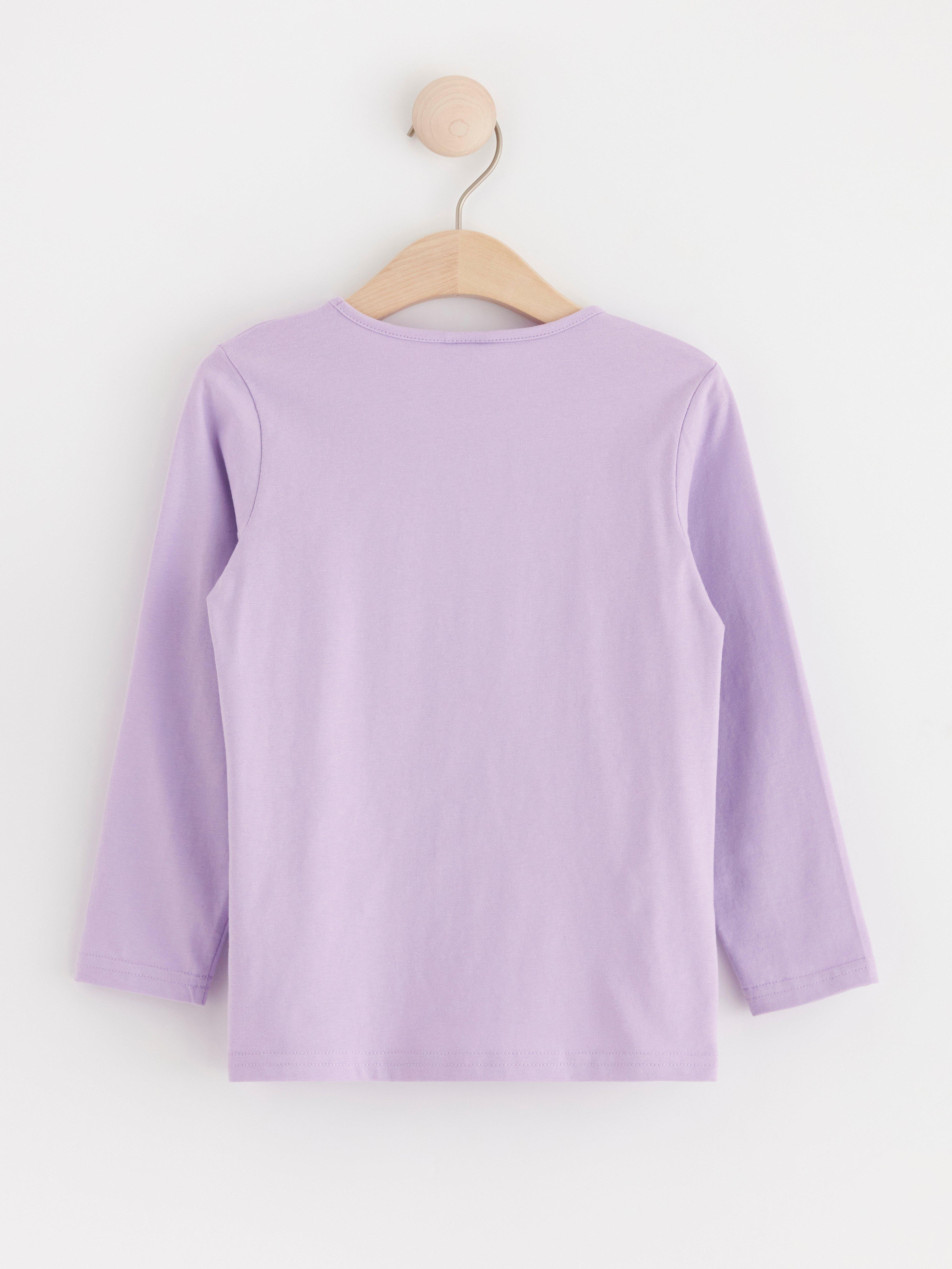 Long sleeve top with reversible sequins Light Lilac