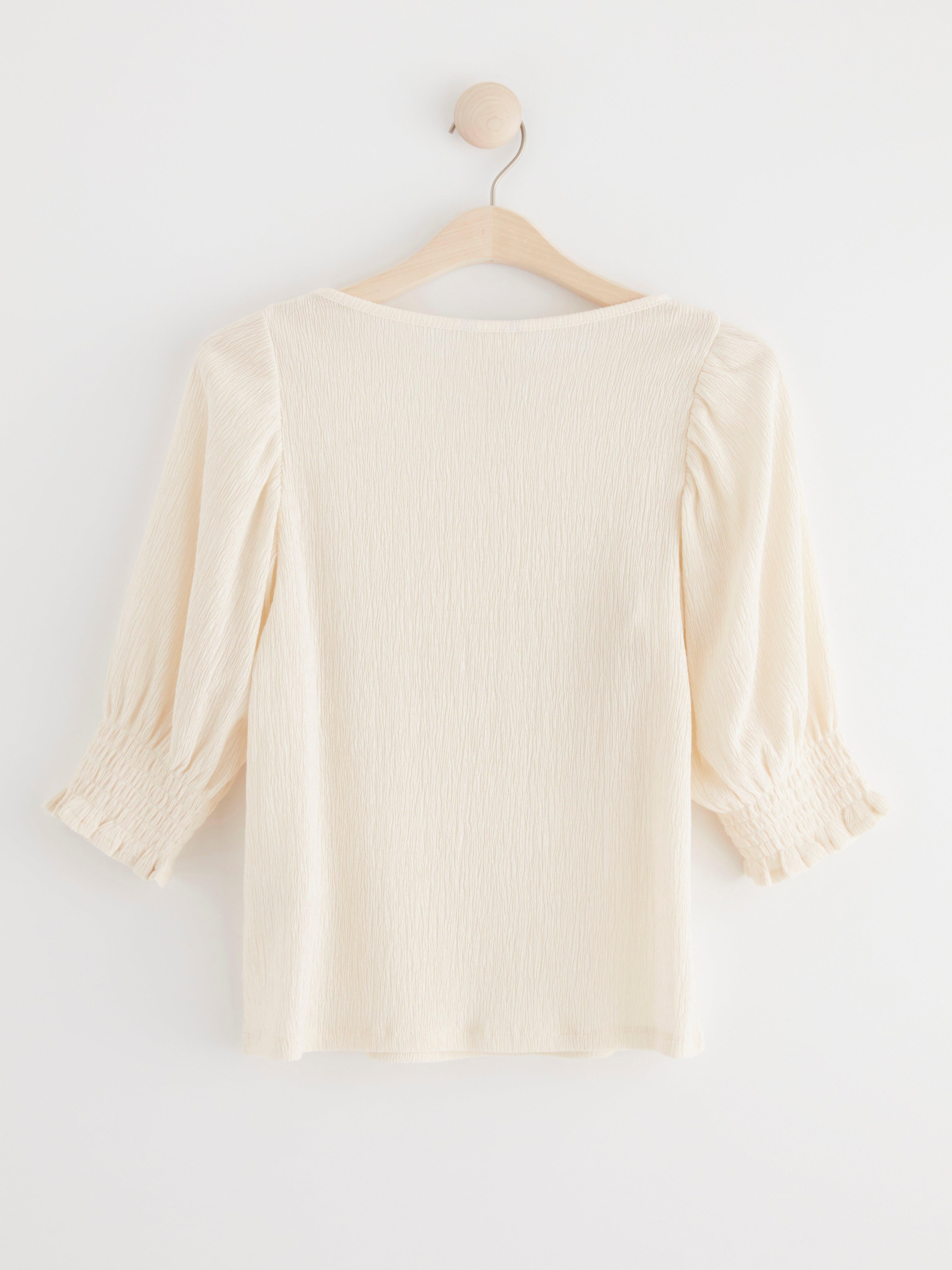 Puff sleeve top Light Beige