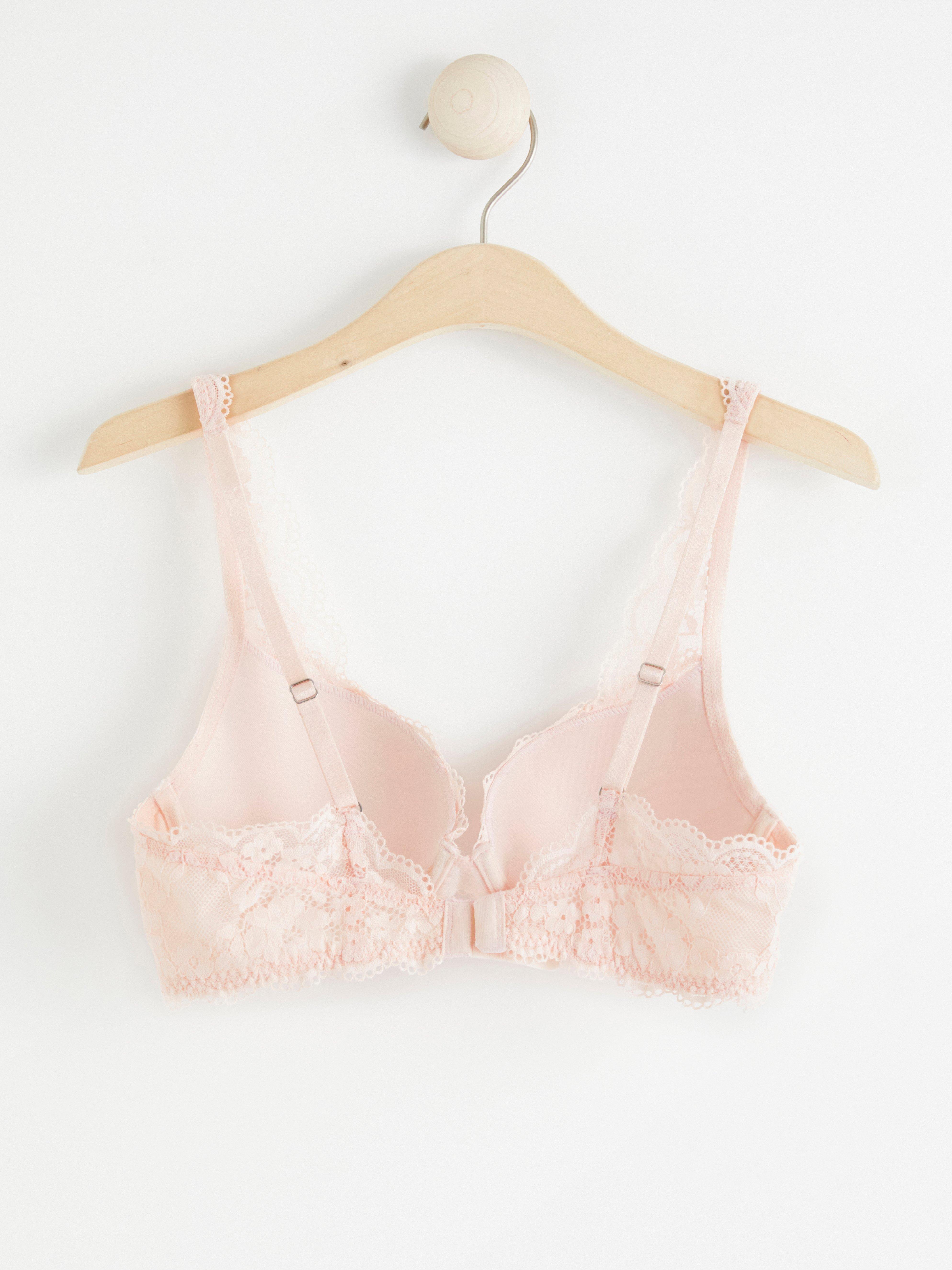 Malva push-up bra with lace Lt pink