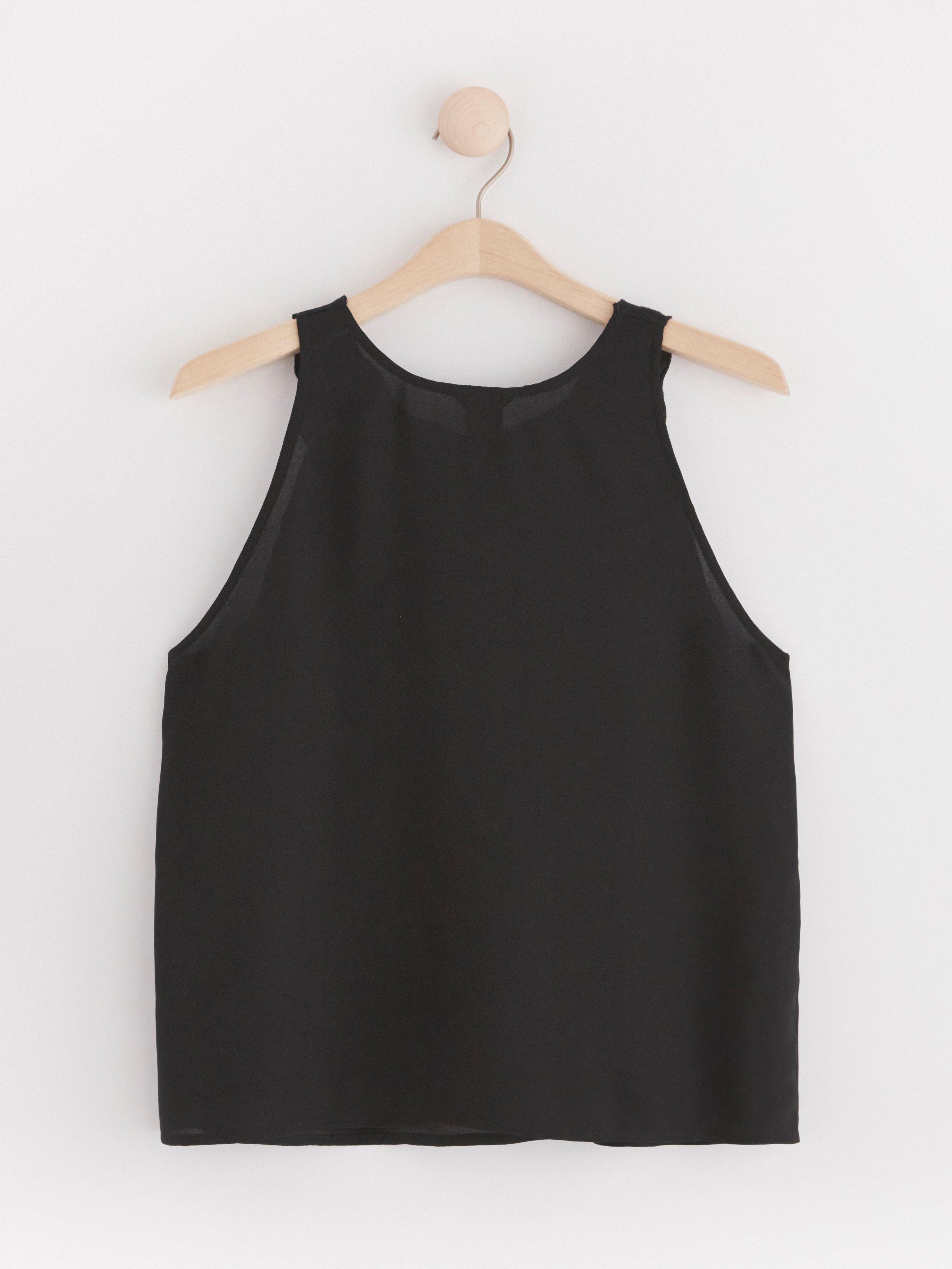 Camisole with embroidery Black