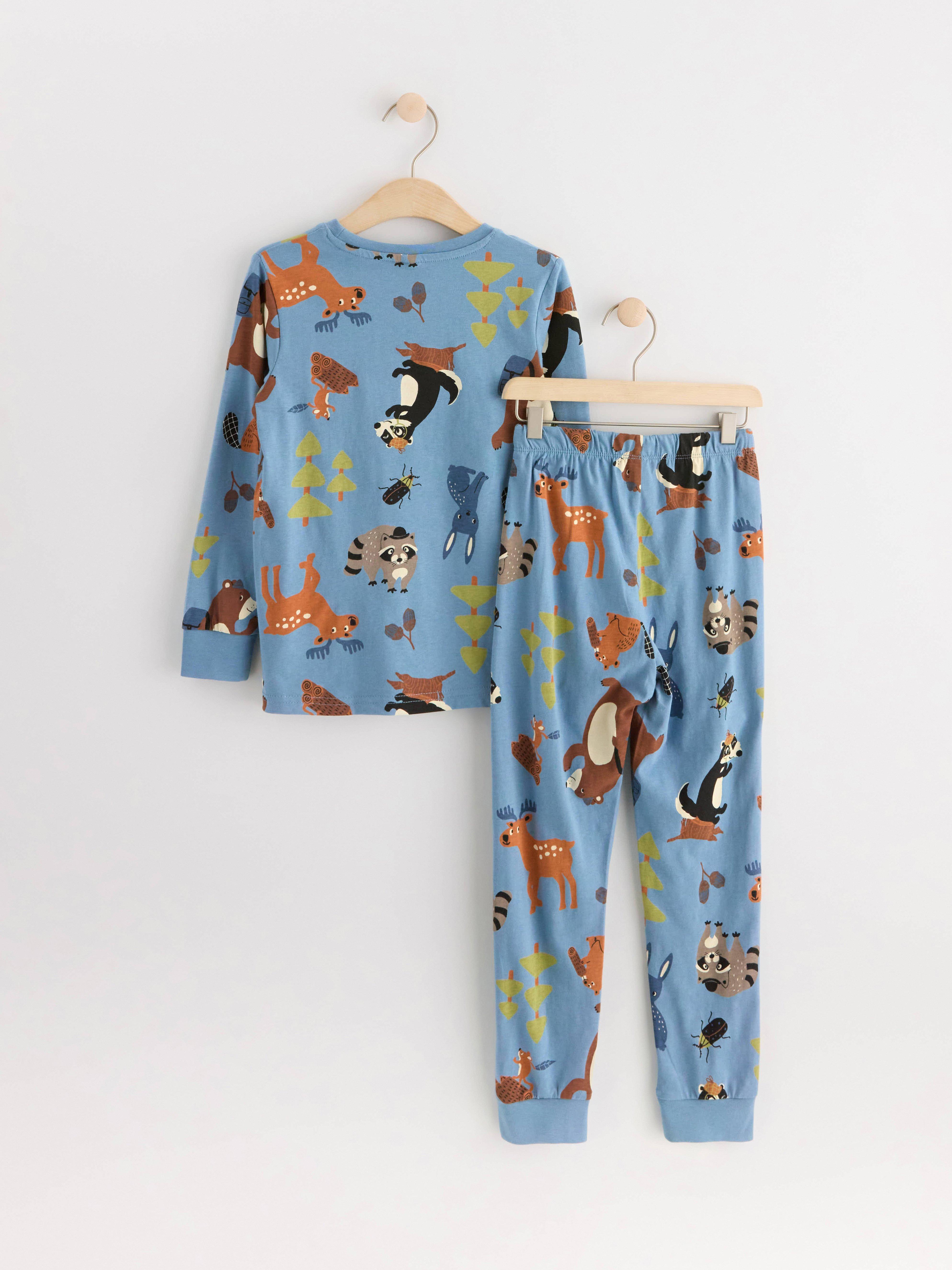 Pyjama set with forest print Light Dusty Blue