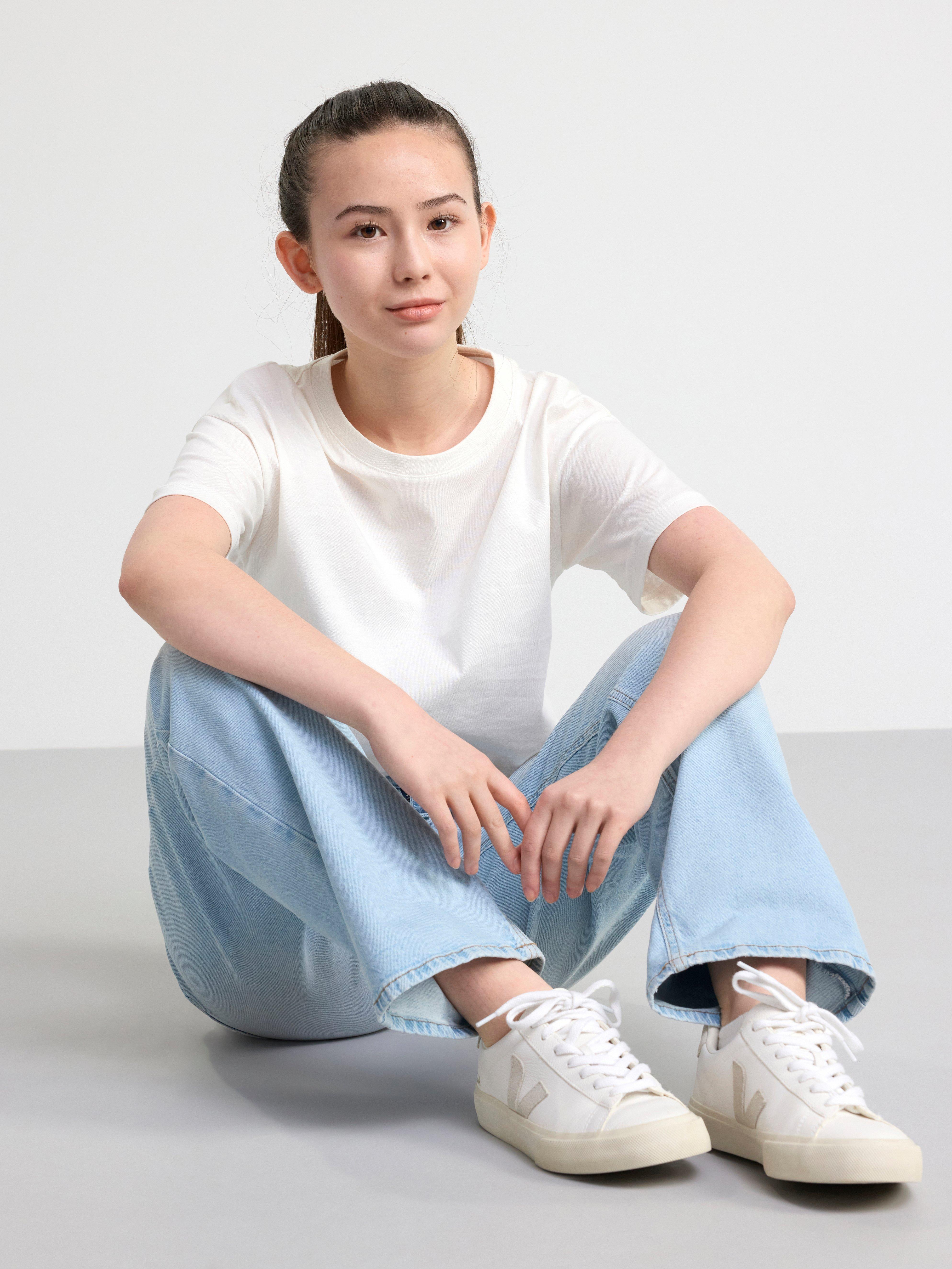 VICKY Wide low waist jeans Light denim