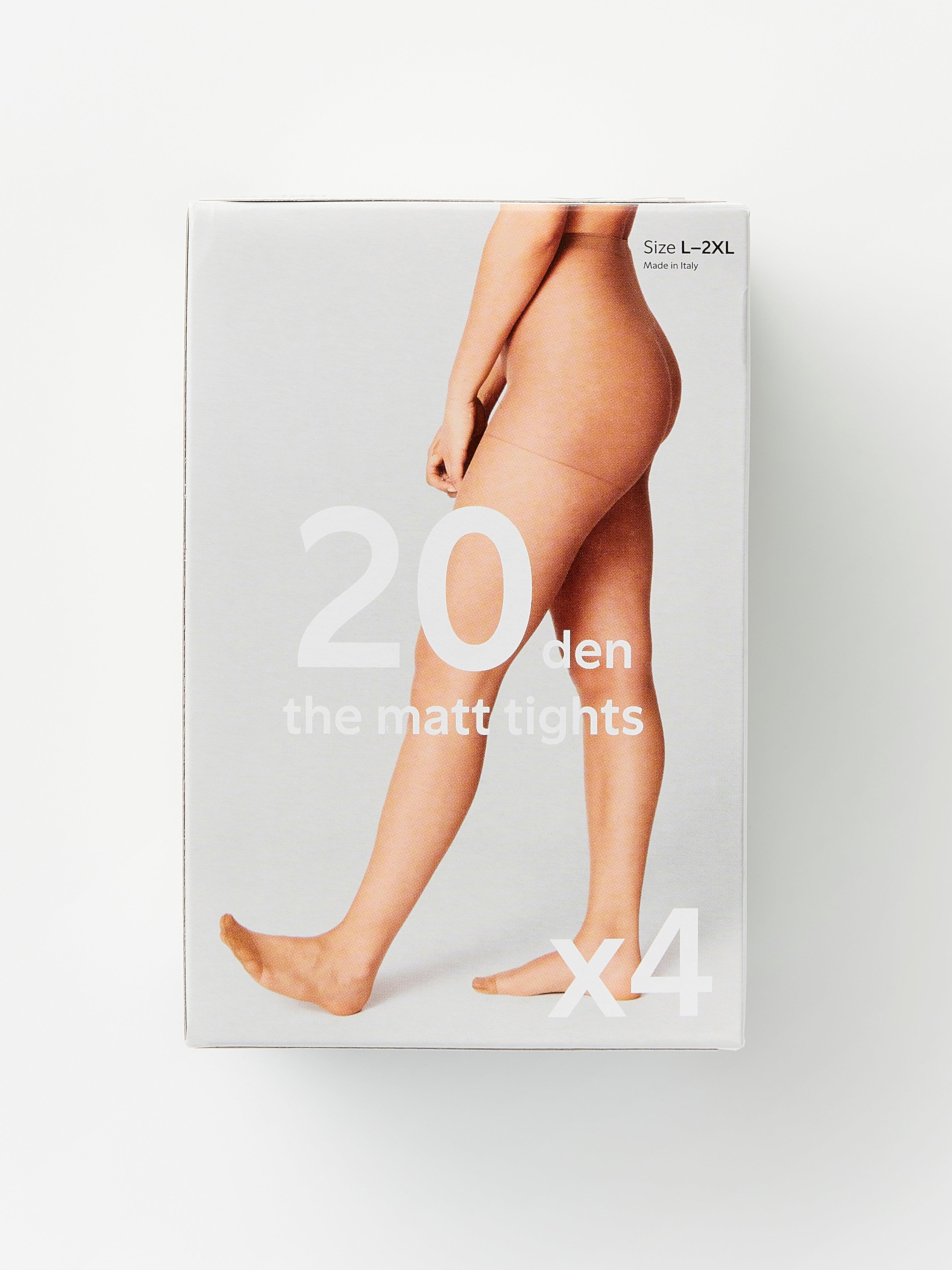 4-pack matt tights 20 denier Beige