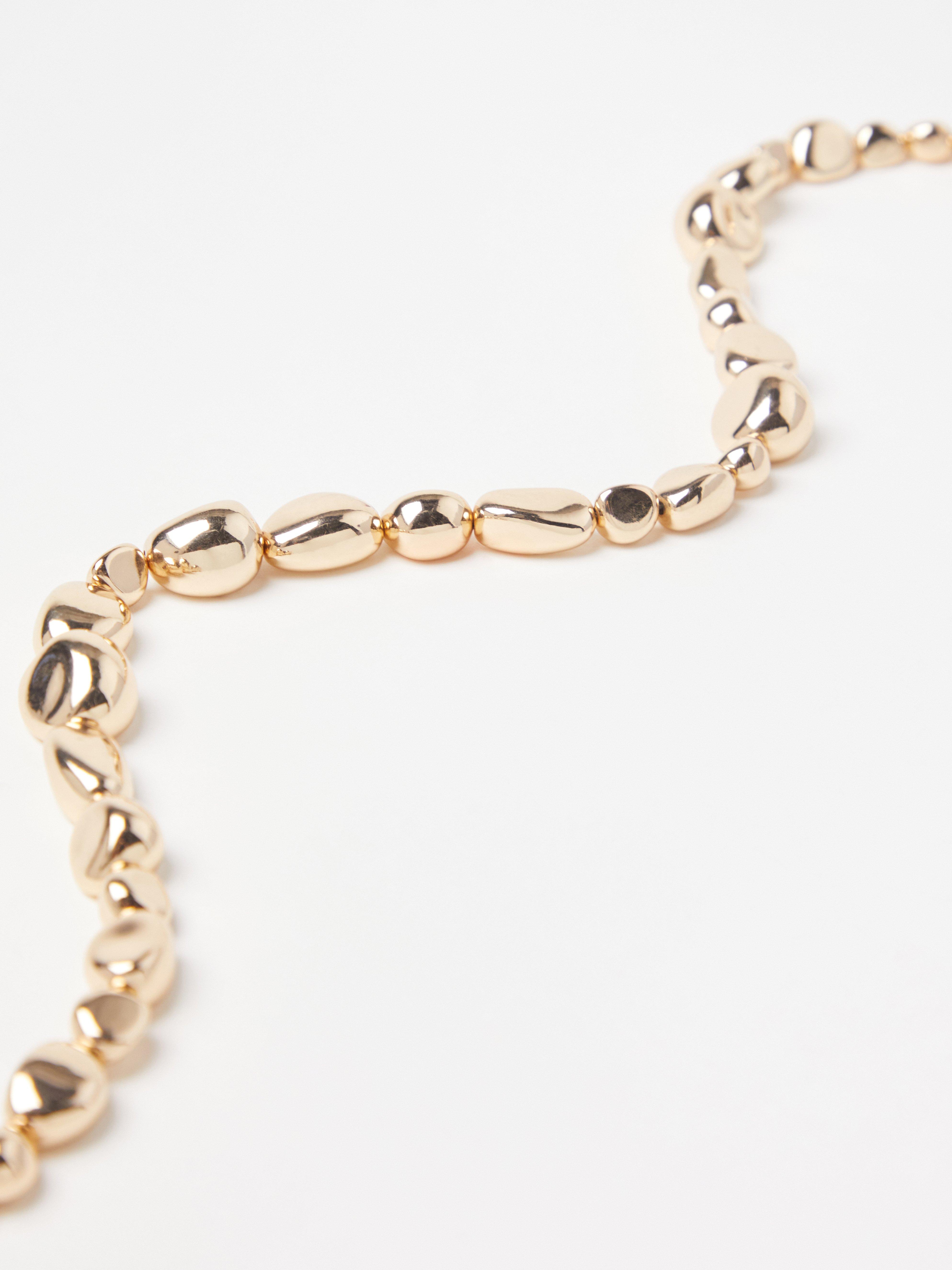 Necklace with gold coloured beads Gold