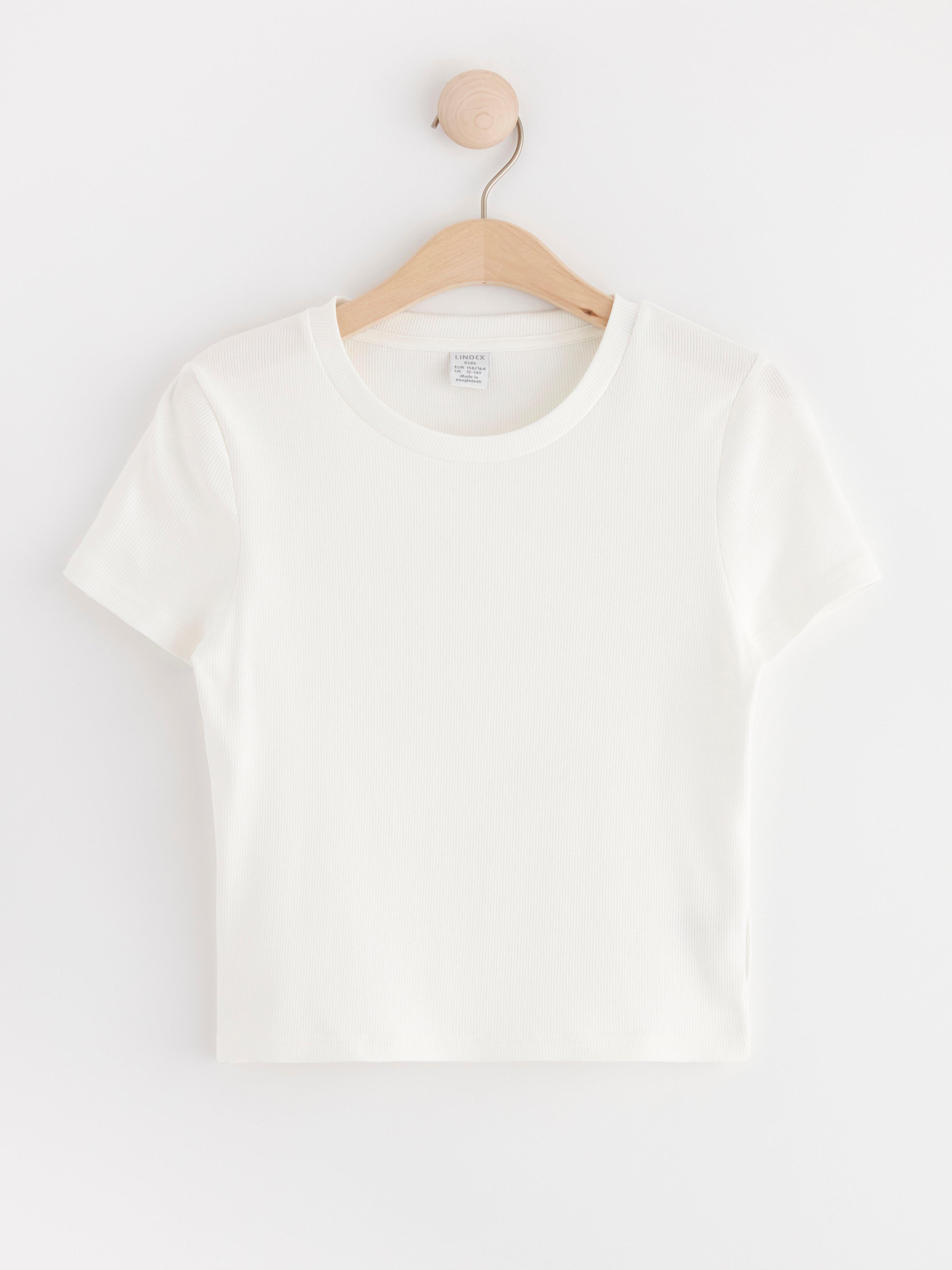 Ribbed cropped top Off White