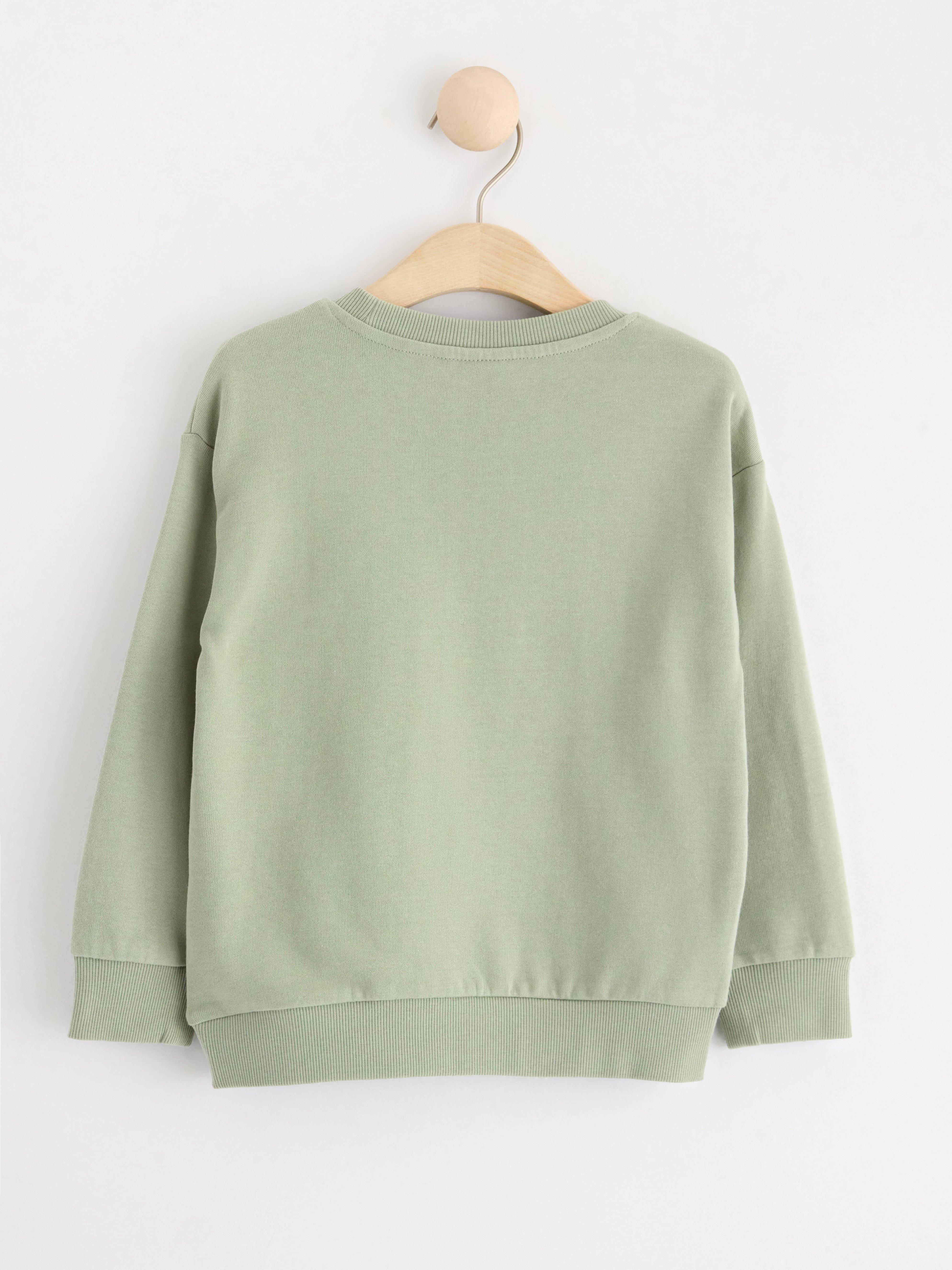 Sweatshirt with dog Dusty Green