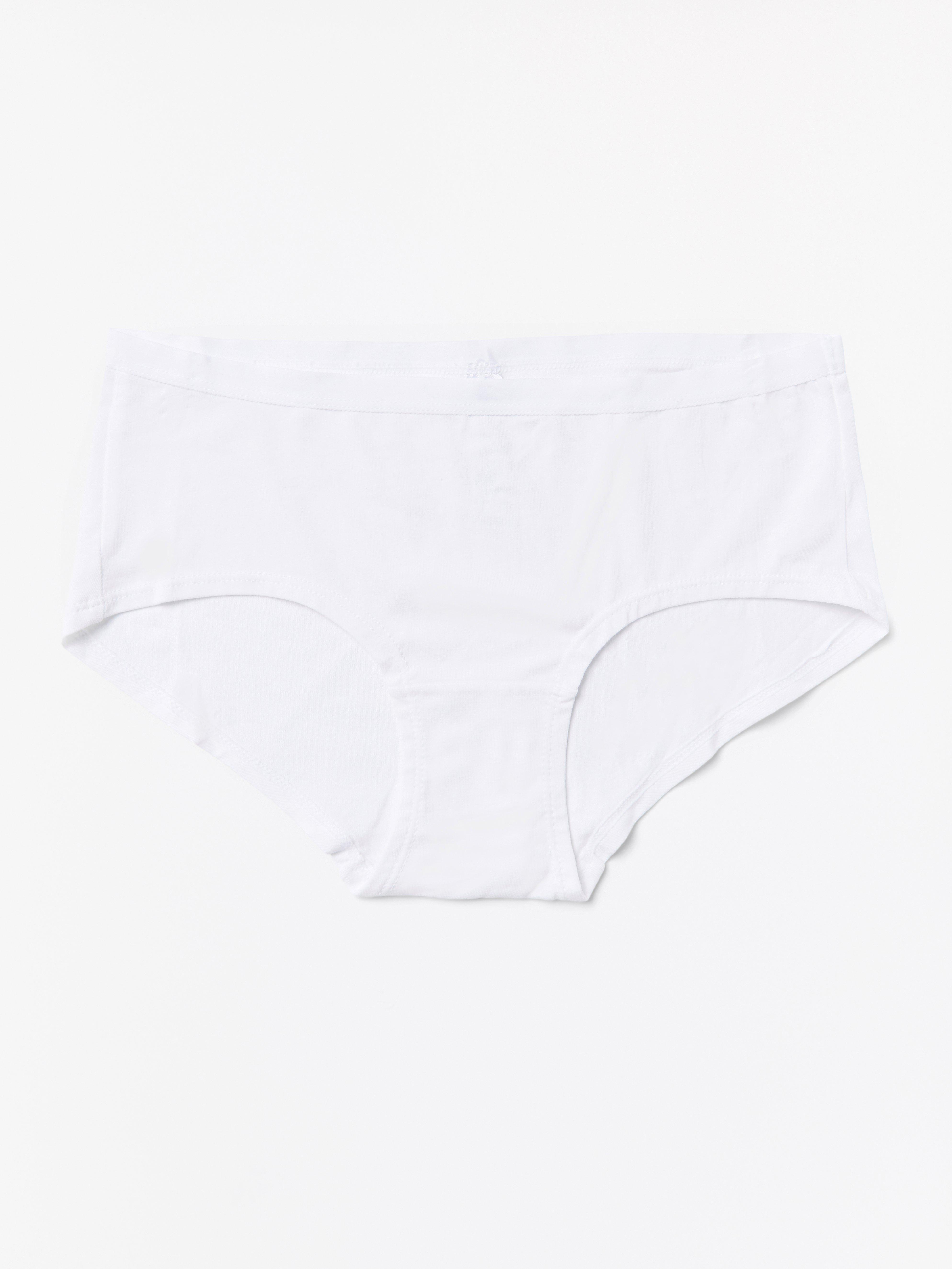 Regular waist cotton brief White