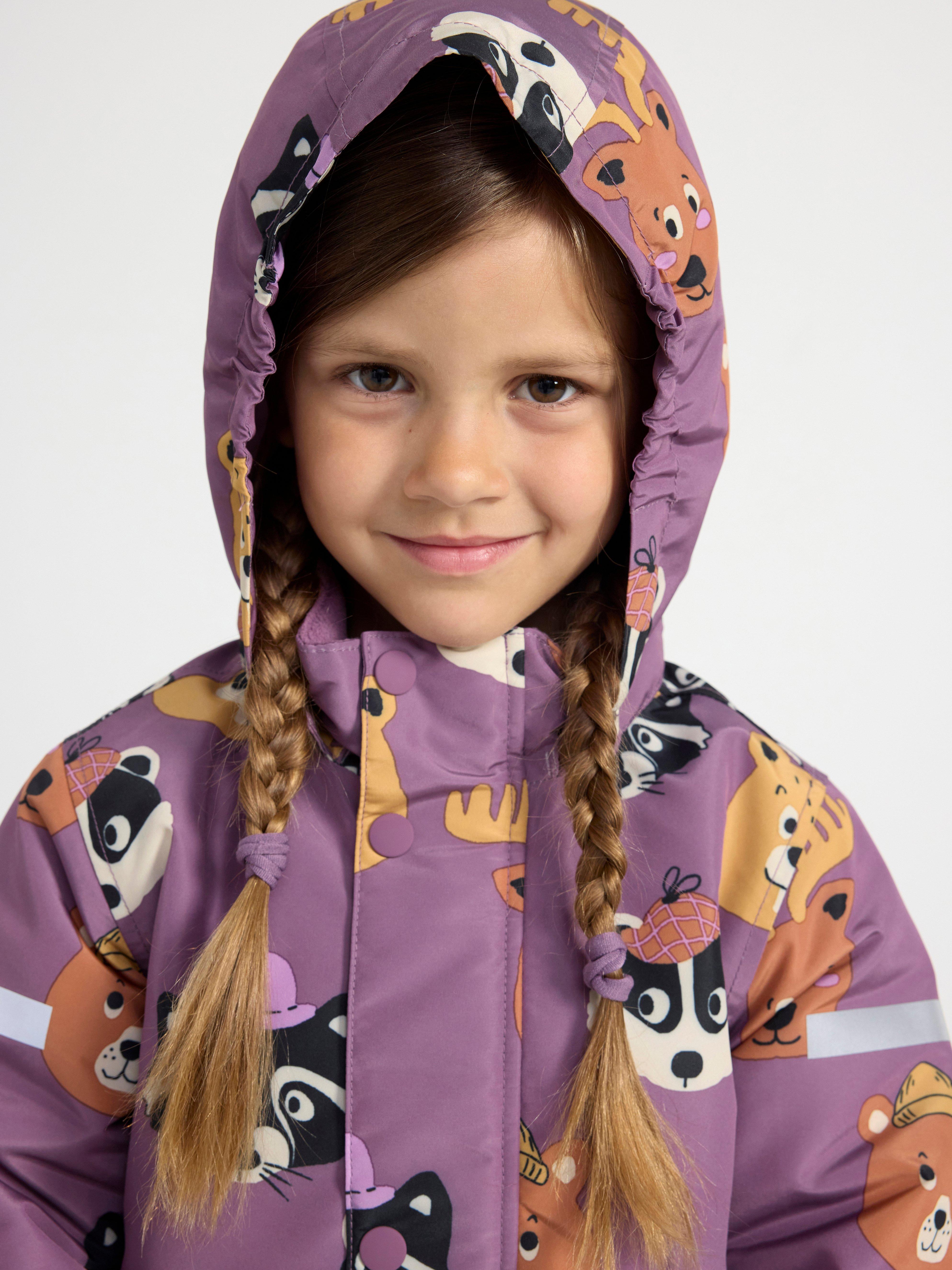 Water repellent padded jacket Dark Dusty Lilac