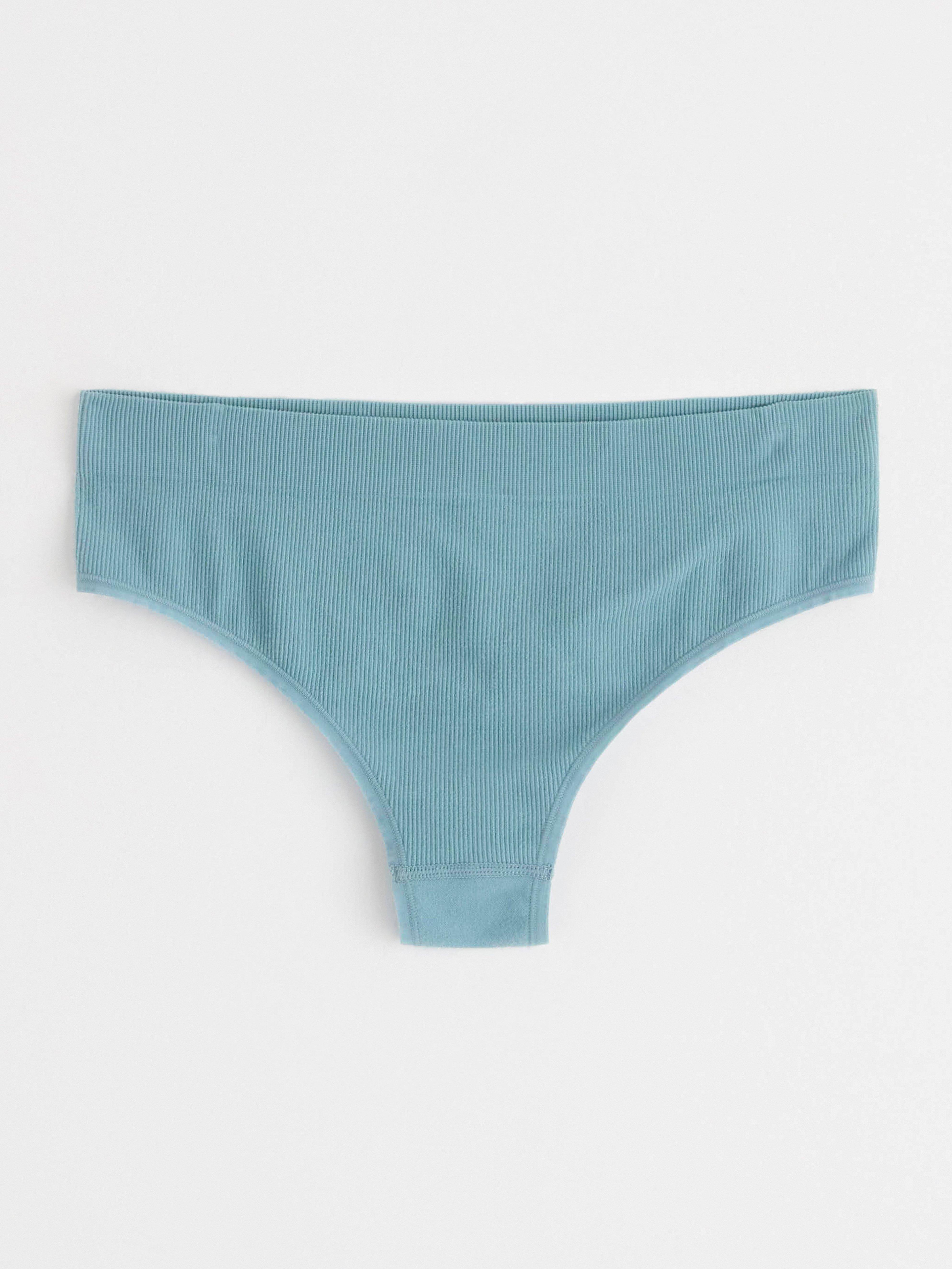 Brazilian high waist seamless briefs Dusty Blue
