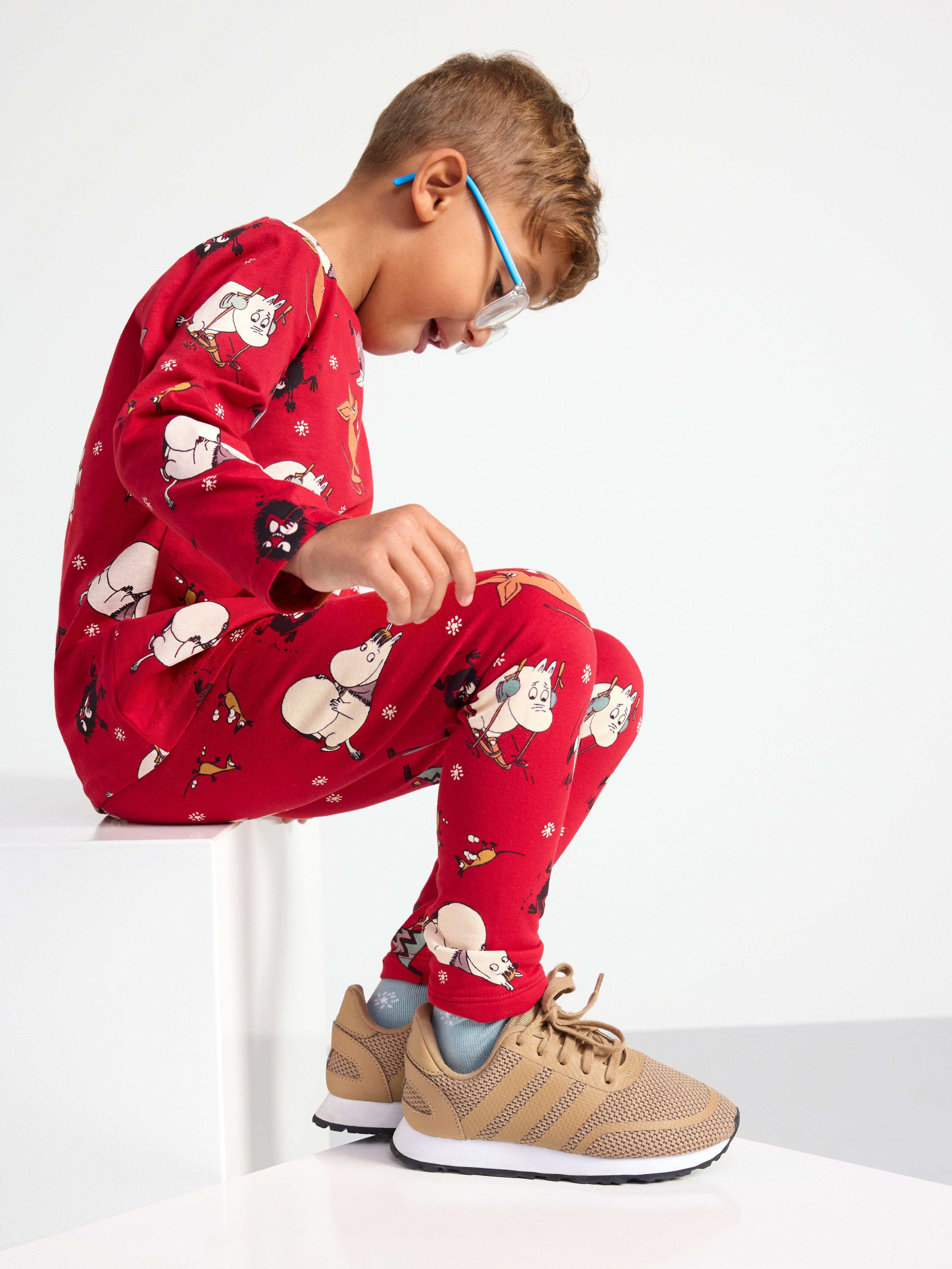 Leggings with Moomin Dark Red