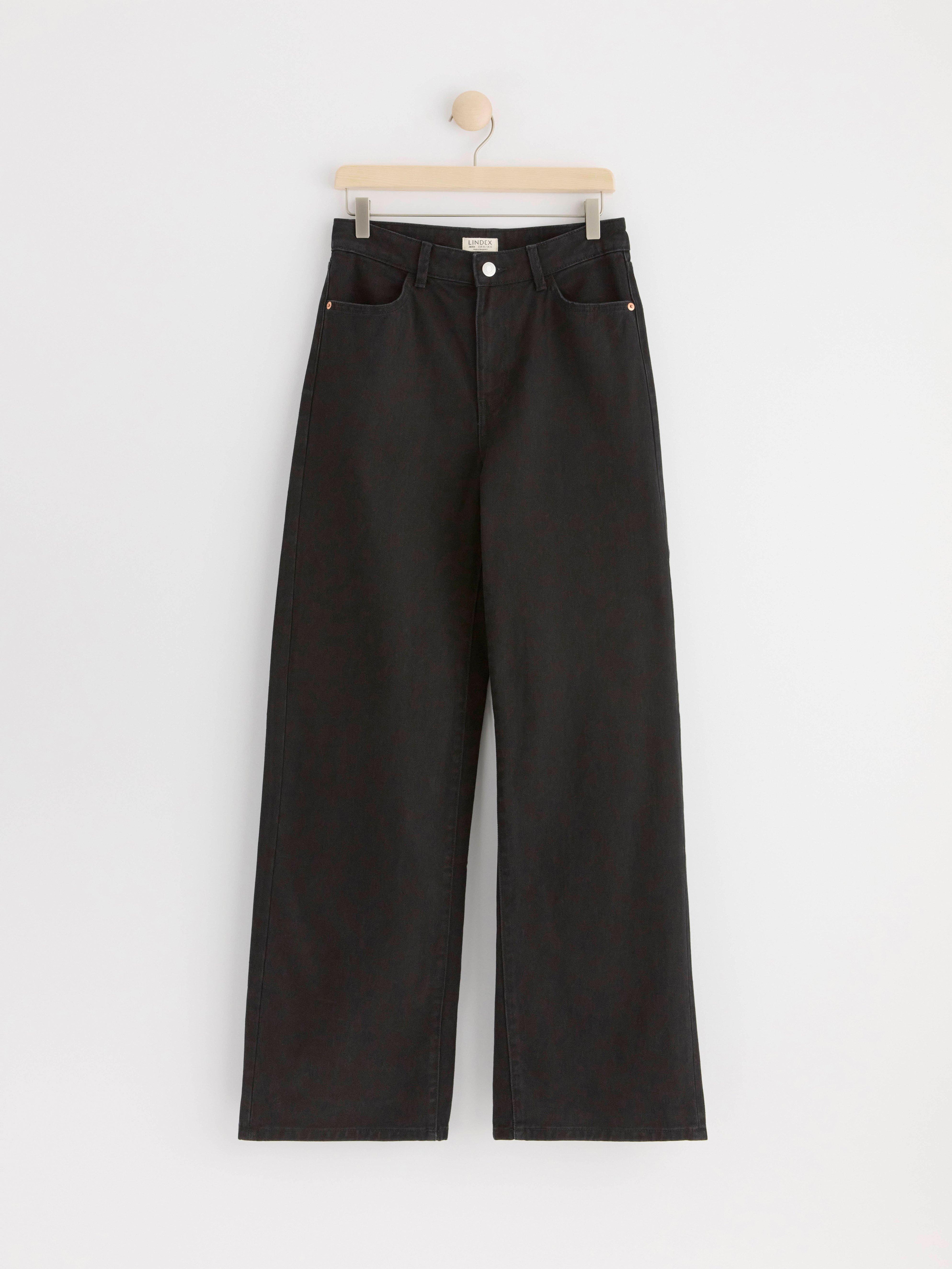JACKIE Extra wide high waist jeans Black