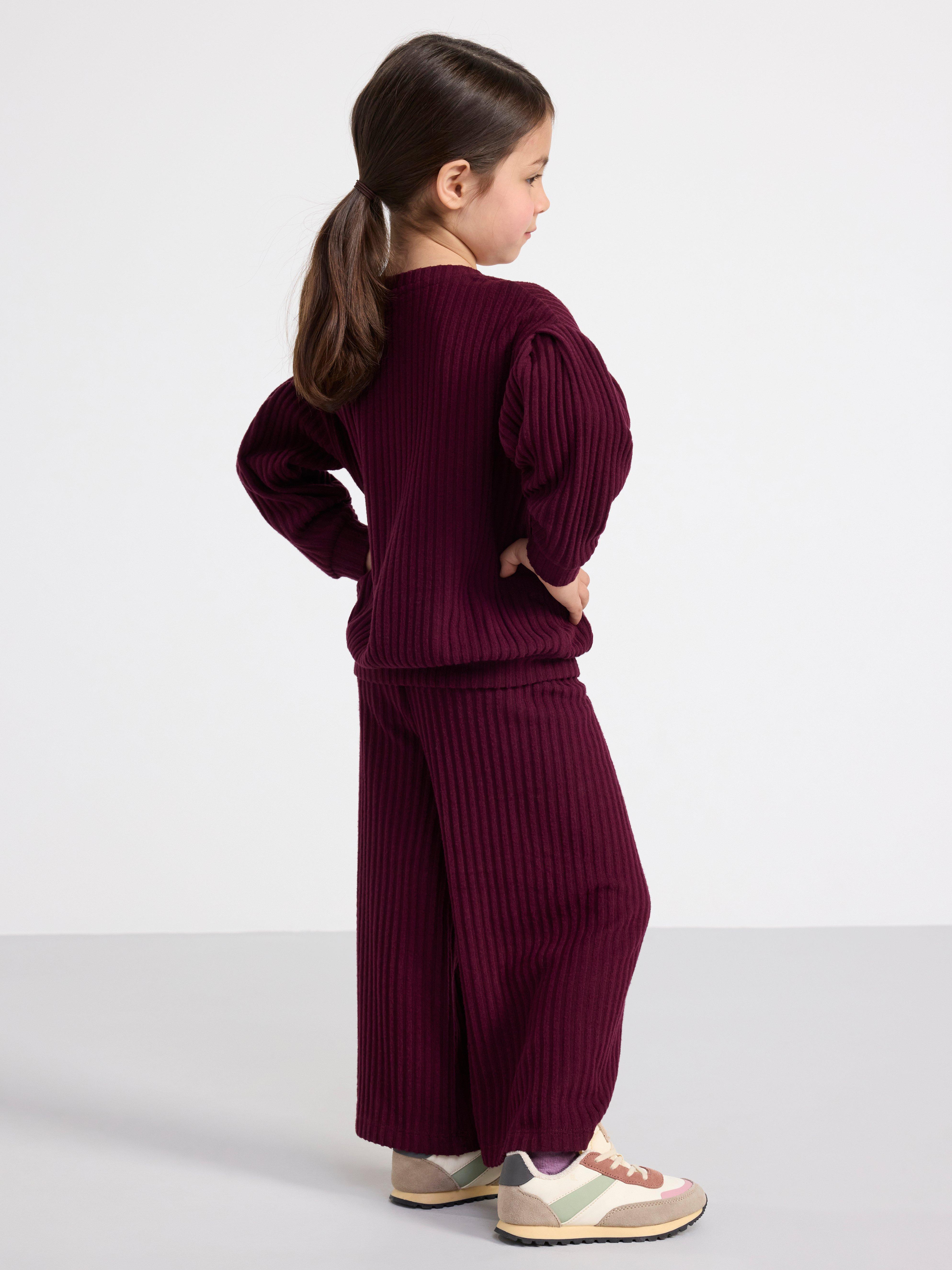 Ribbed long sleeve jumper Dark Lilac
