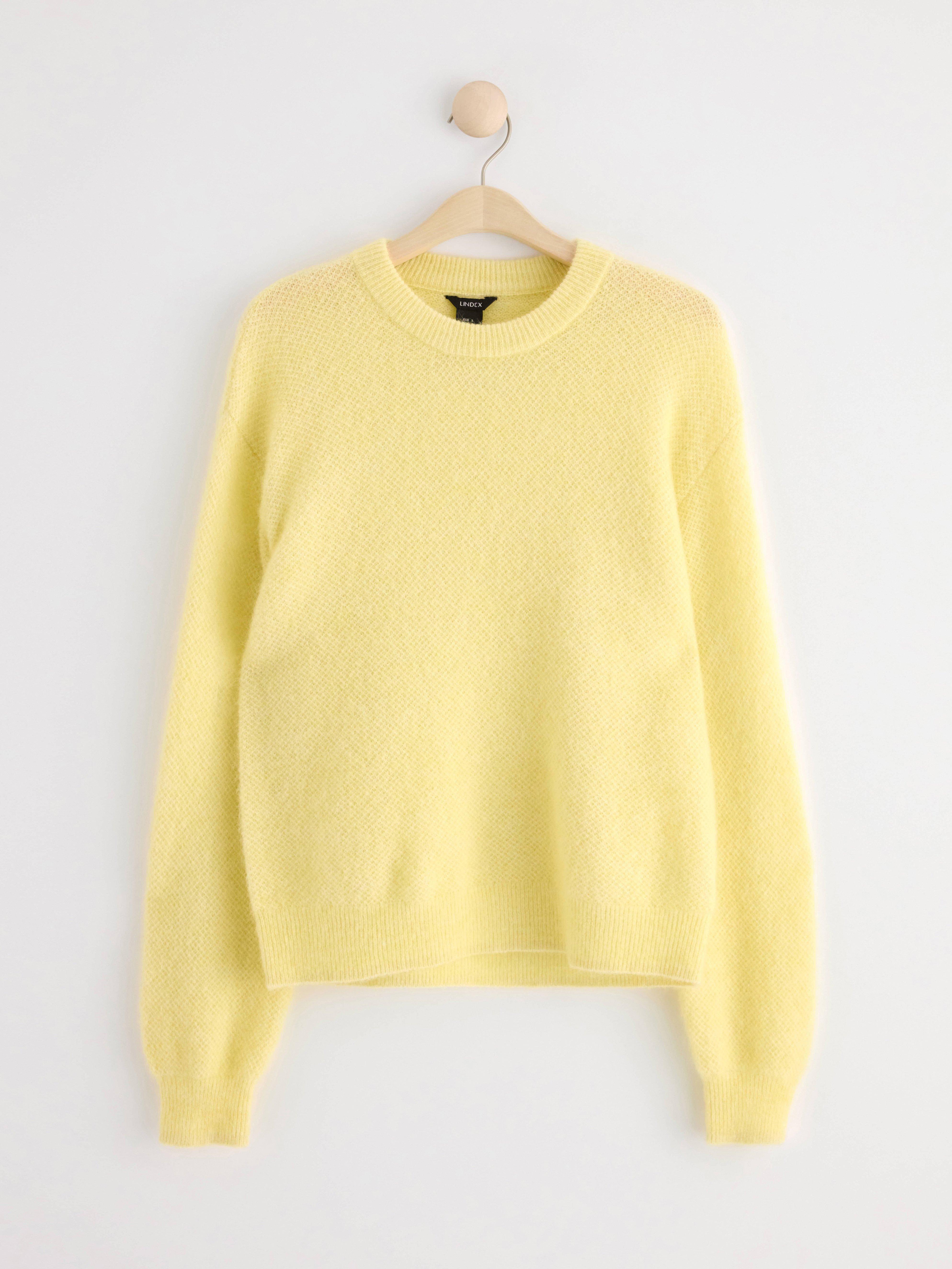 Jumper in wool blend Yellow